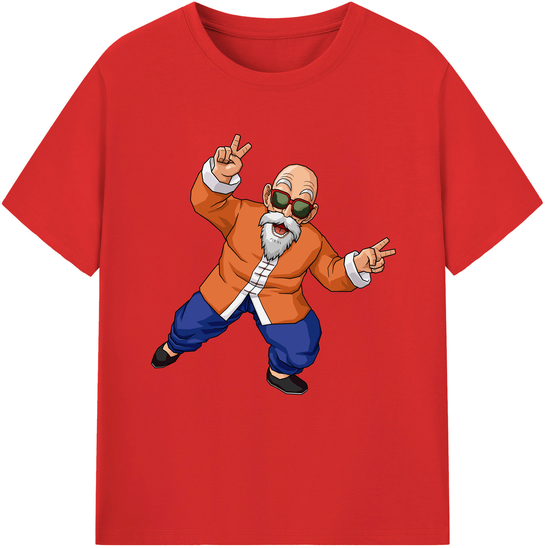 （画像用） ドラゴンボール 亀仙人（かめせんにん） DRAGON BALL Master Roshi Kame Sennin レディースカジュアルプリントTシャツ（綿100％）