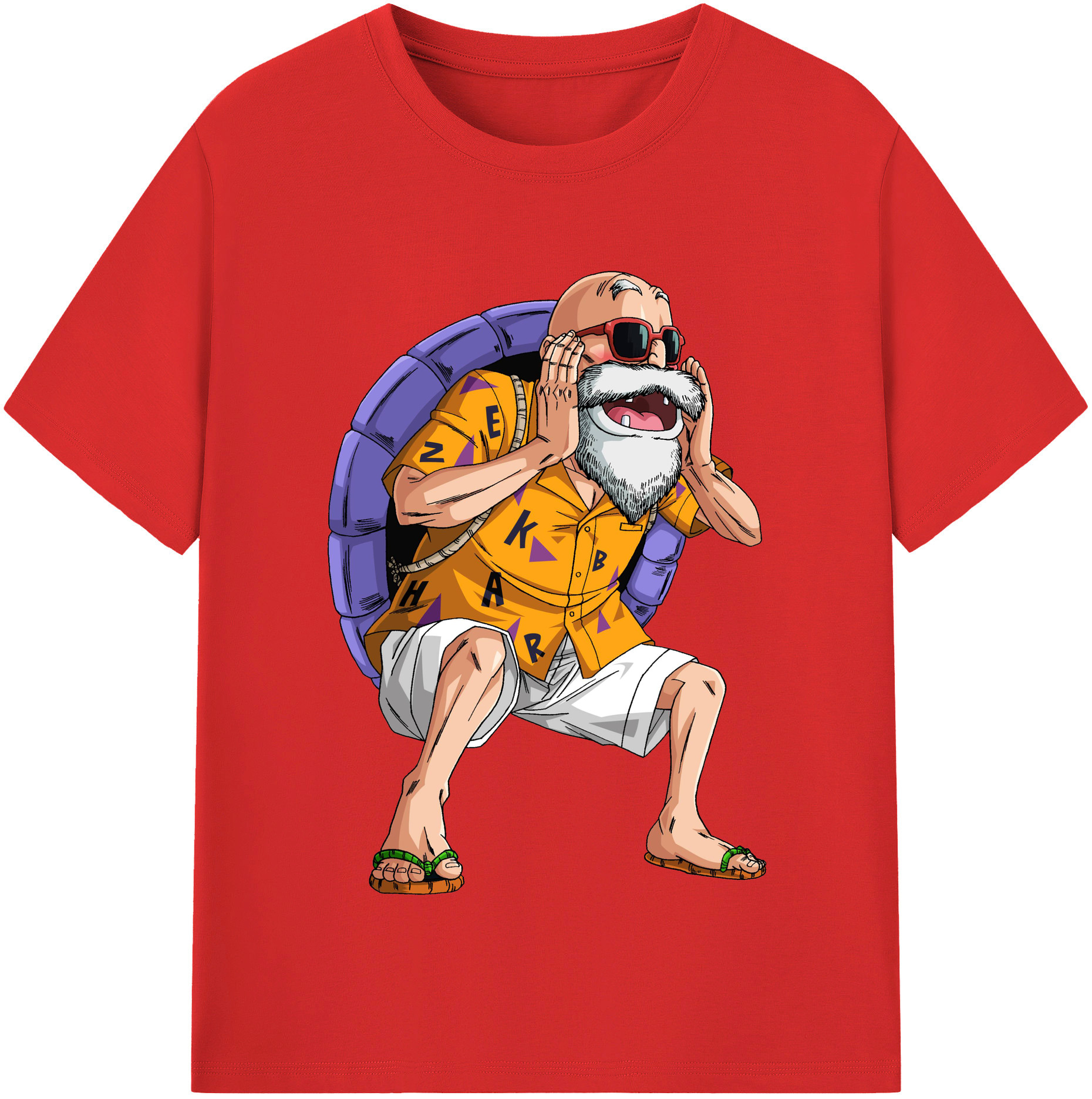 （画像用） ドラゴンボール 亀仙人（かめせんにん） DRAGON BALL Master Roshi Kame Sennin レディースカジュアルプリントTシャツ（綿100％）