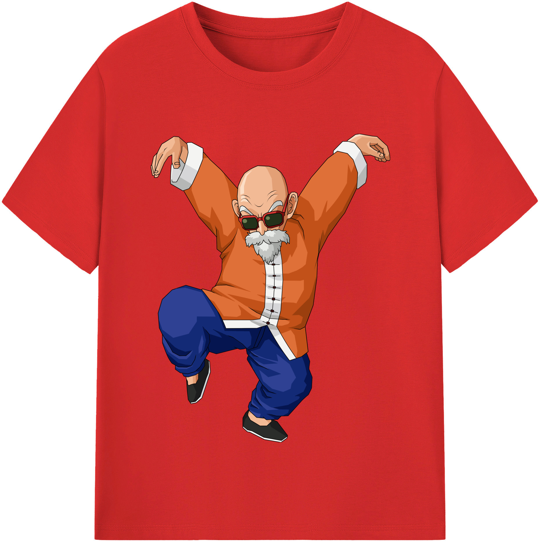 （画像用） ドラゴンボール 亀仙人（かめせんにん） DRAGON BALL Master Roshi Kame Sennin レディースカジュアルプリントTシャツ（綿100％）