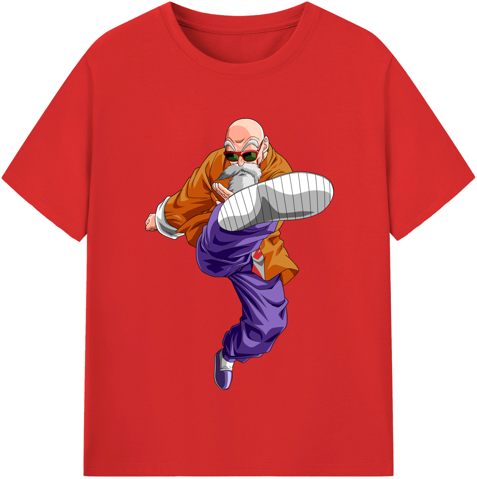 （画像用） ドラゴンボール 亀仙人（かめせんにん） DRAGON BALL Master Roshi Kame Sennin レディースカジュアルプリントTシャツ（綿100％）