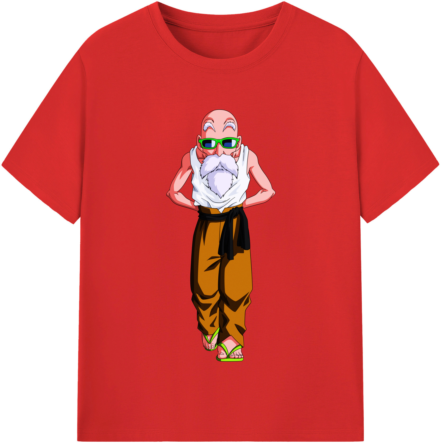 （画像用） ドラゴンボール 亀仙人（かめせんにん） DRAGON BALL Master Roshi Kame Sennin レディースカジュアルプリントTシャツ（綿100％）