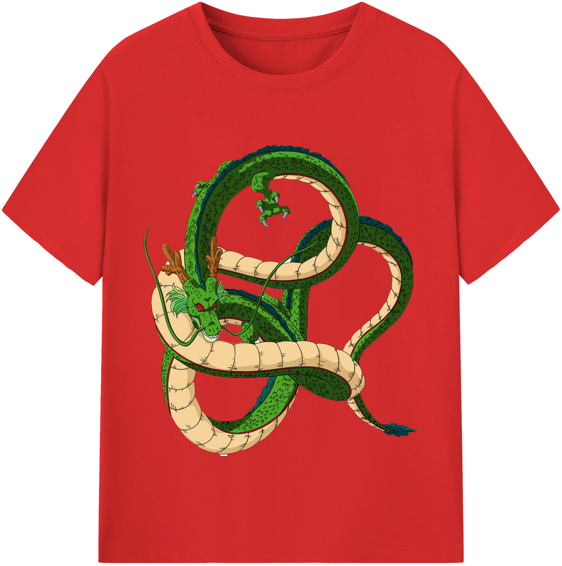 （画像用） ドラゴンボール 神龍 シェンロン DRAGON BALL Shenron レディースカジュアルプリントTシャツ（綿100％）