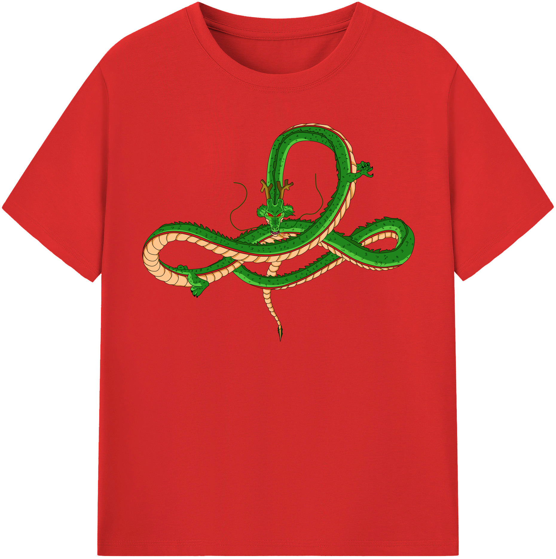 （画像用） ドラゴンボール 神龍 シェンロン DRAGON BALL Shenron レディースカジュアルプリントTシャツ（綿100％）