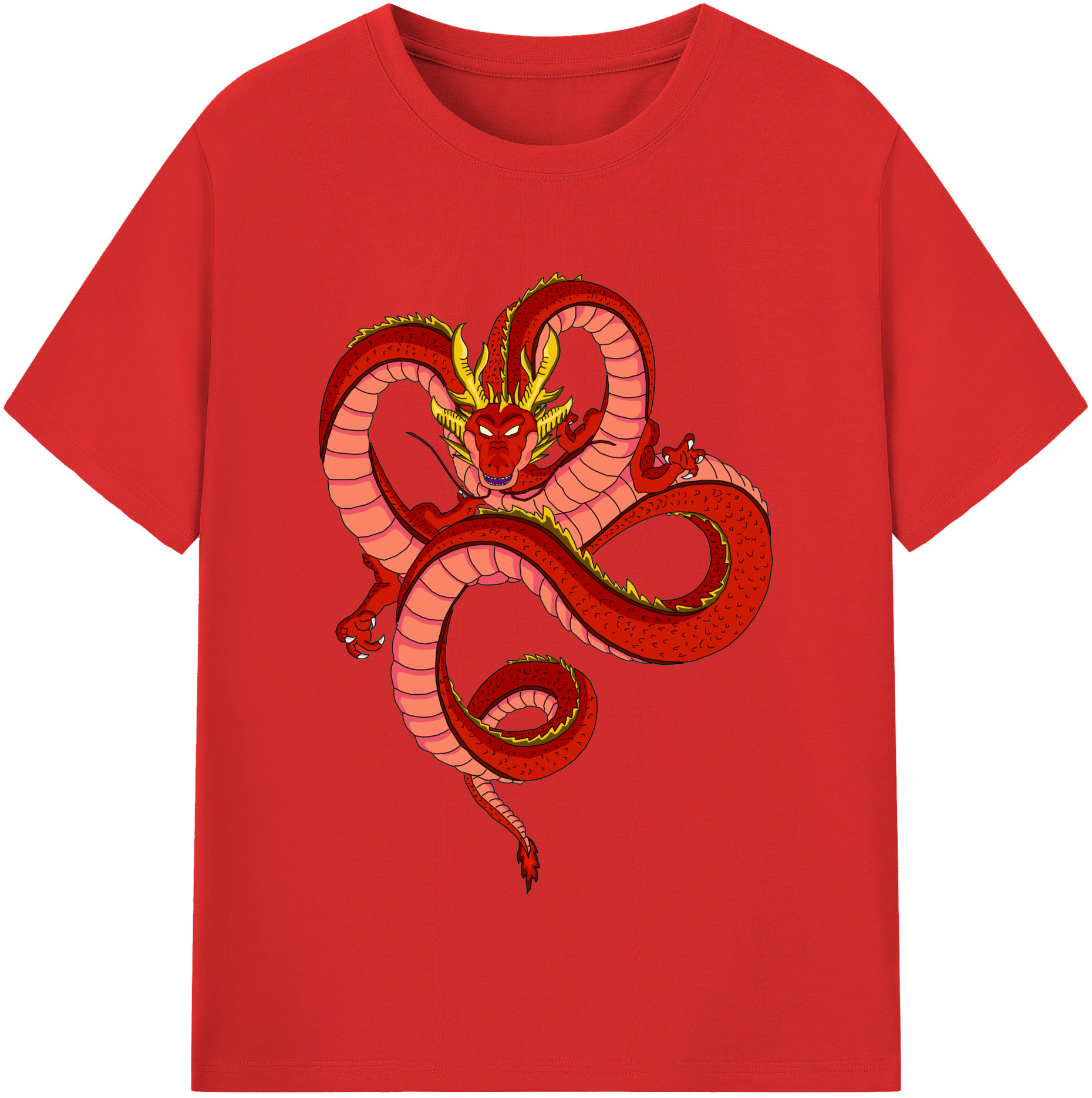 （画像用） ドラゴンボール 神龍 シェンロン DRAGON BALL Shenron レディースカジュアルプリントTシャツ（綿100％）