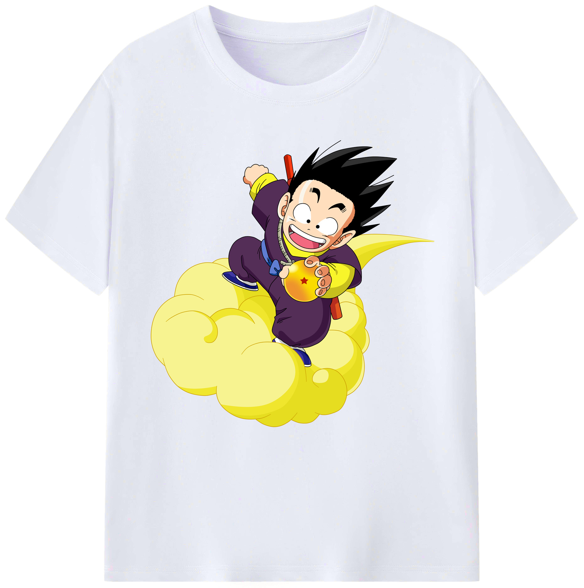 （画像用） ドラゴンボール 孫悟空（そん ごくう）Son Goku カカロット DRAGON BALL Kakarotto レディースカジュアルプリントTシャツ（綿100％）