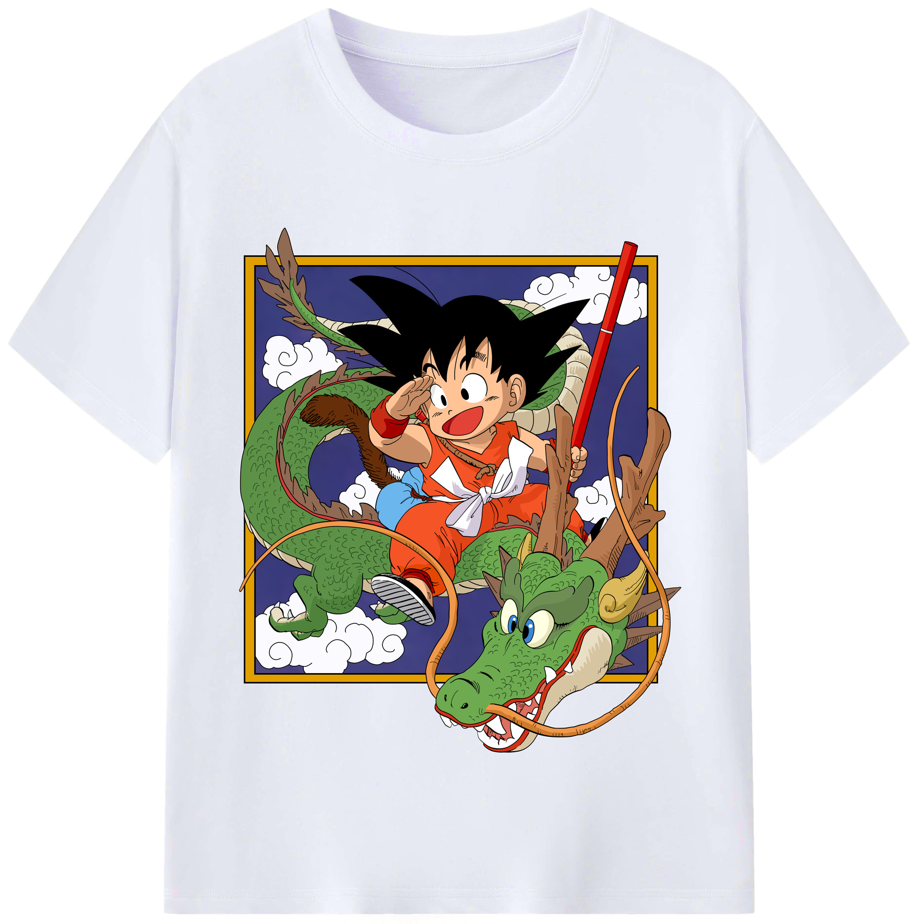 （画像用） ドラゴンボール 孫悟空（そん ごくう）Son Goku カカロット DRAGON BALL Kakarotto レディースカジュアルプリントTシャツ（綿100％）