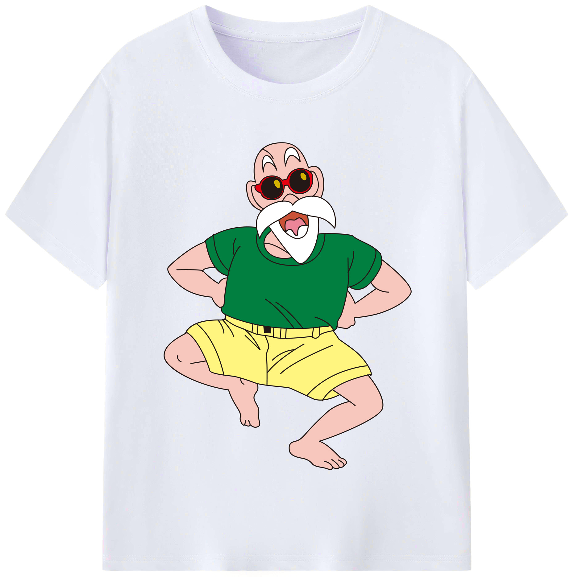 （画像用） ドラゴンボール 亀仙人（かめせんにん） DRAGON BALL Master Roshi Kame Sennin レディースカジュアルプリントTシャツ（綿100％）