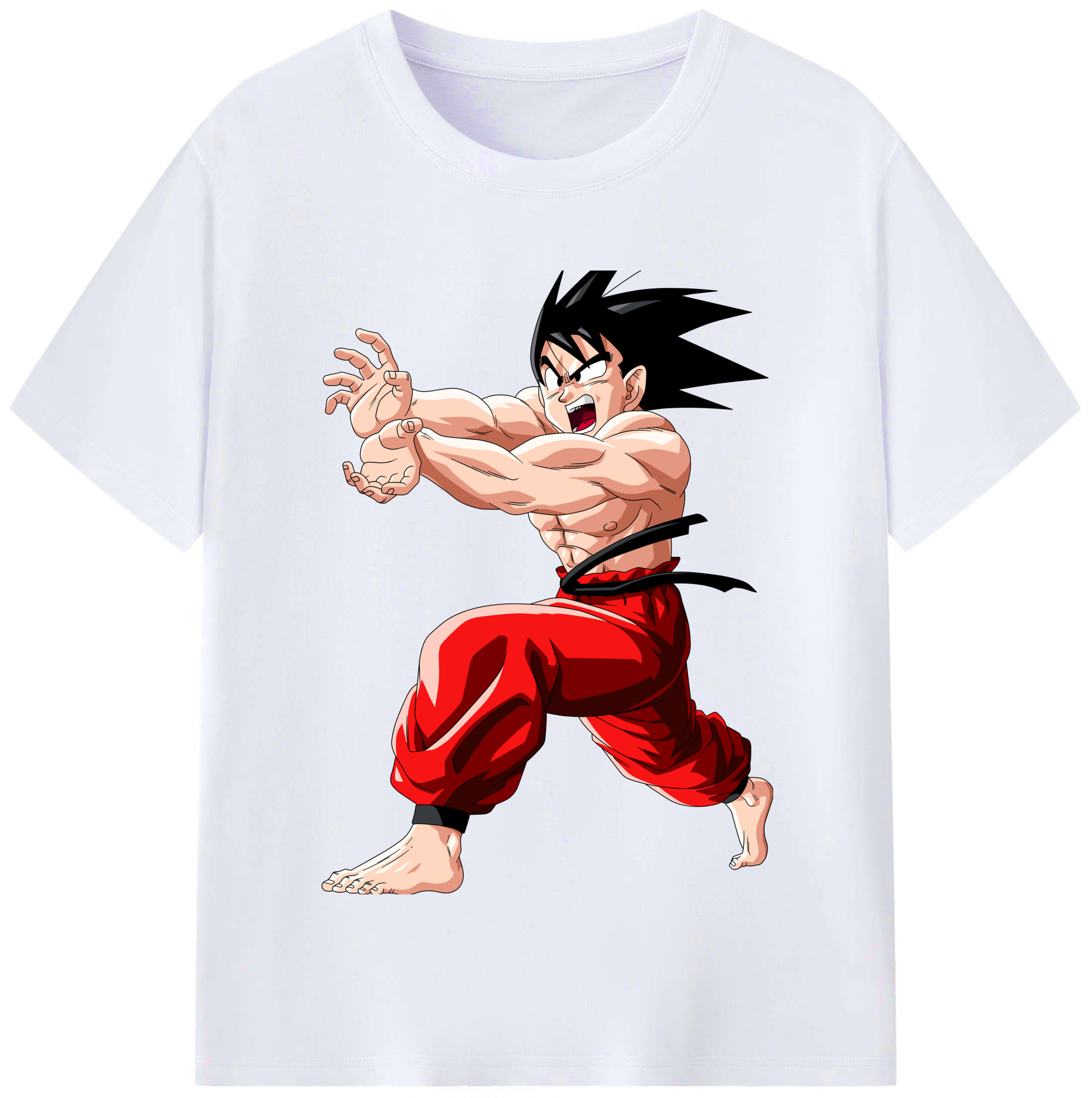（画像用） ドラゴンボール 孫悟空（そん ごくう）Son Goku カカロット DRAGON BALL Kakarotto レディースカジュアルプリントTシャツ（綿100％）