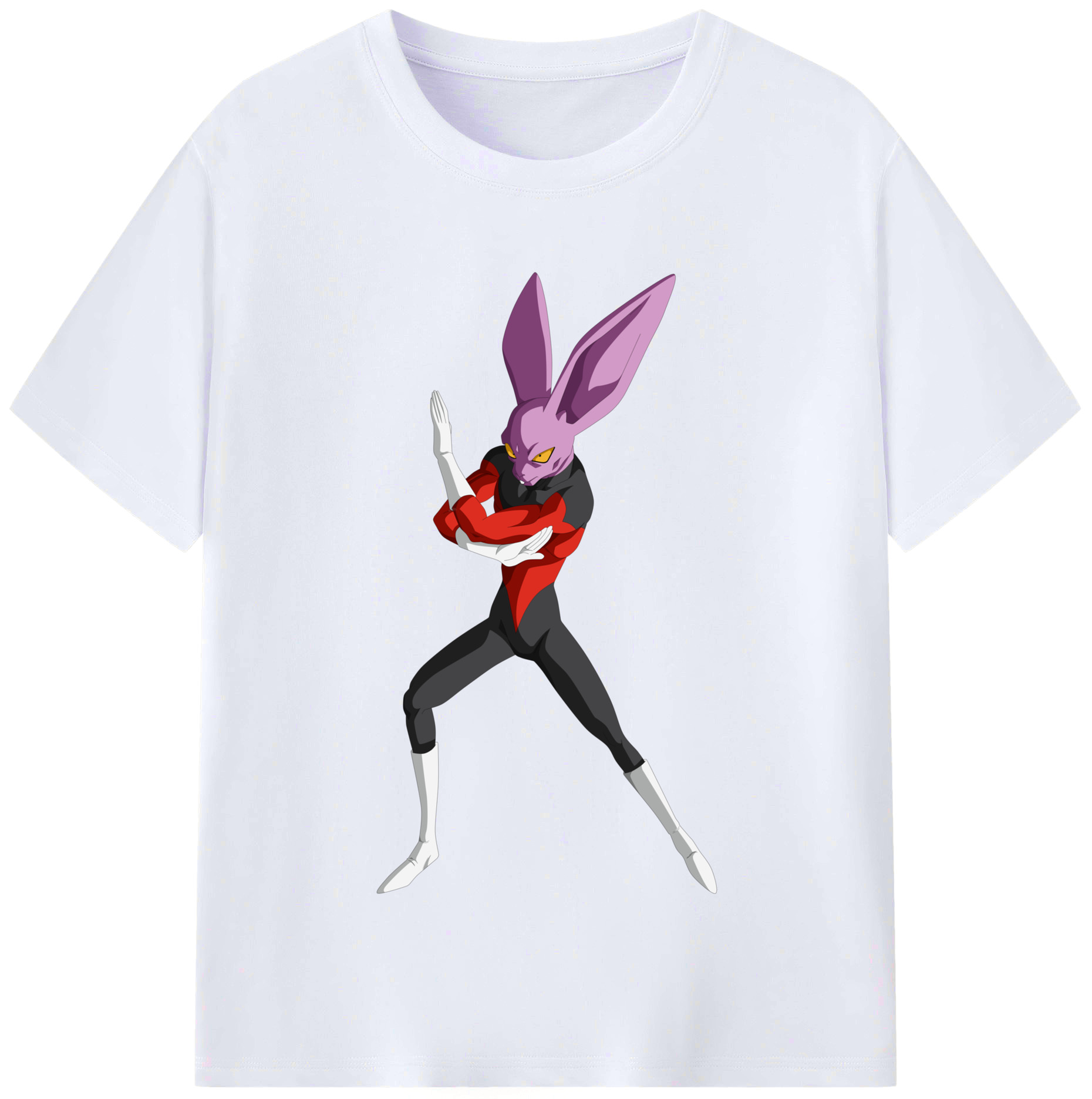 （画像用） ドラゴンボール ビルス 破壊神ビルス DRAGON BALL Beerus Birusu レディースカジュアルプリントTシャツ（綿100％）