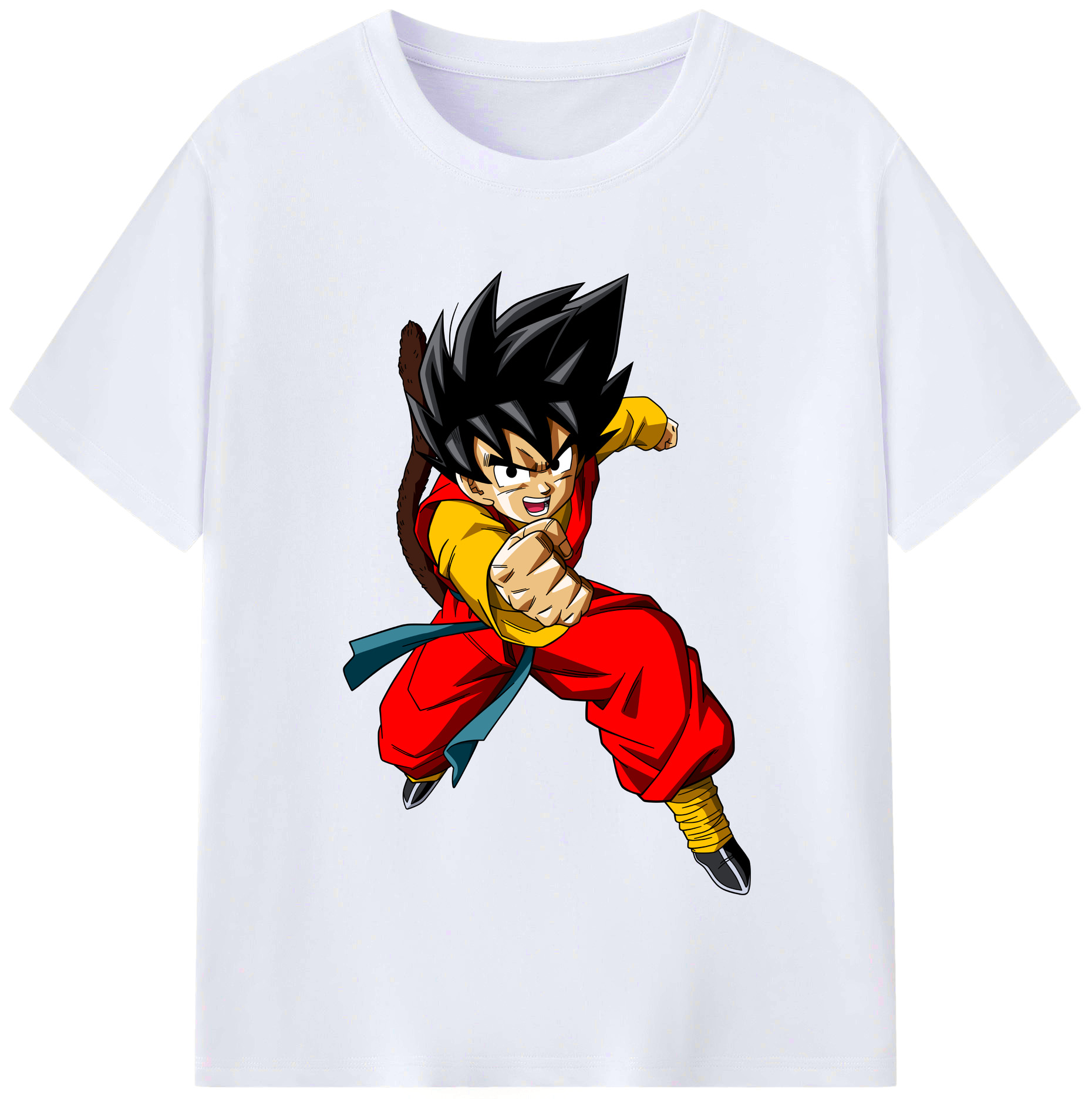 （画像用） ドラゴンボール 孫悟空（そん ごくう）Son Goku カカロット DRAGON BALL Kakarotto レディースカジュアルプリントTシャツ（綿100％）