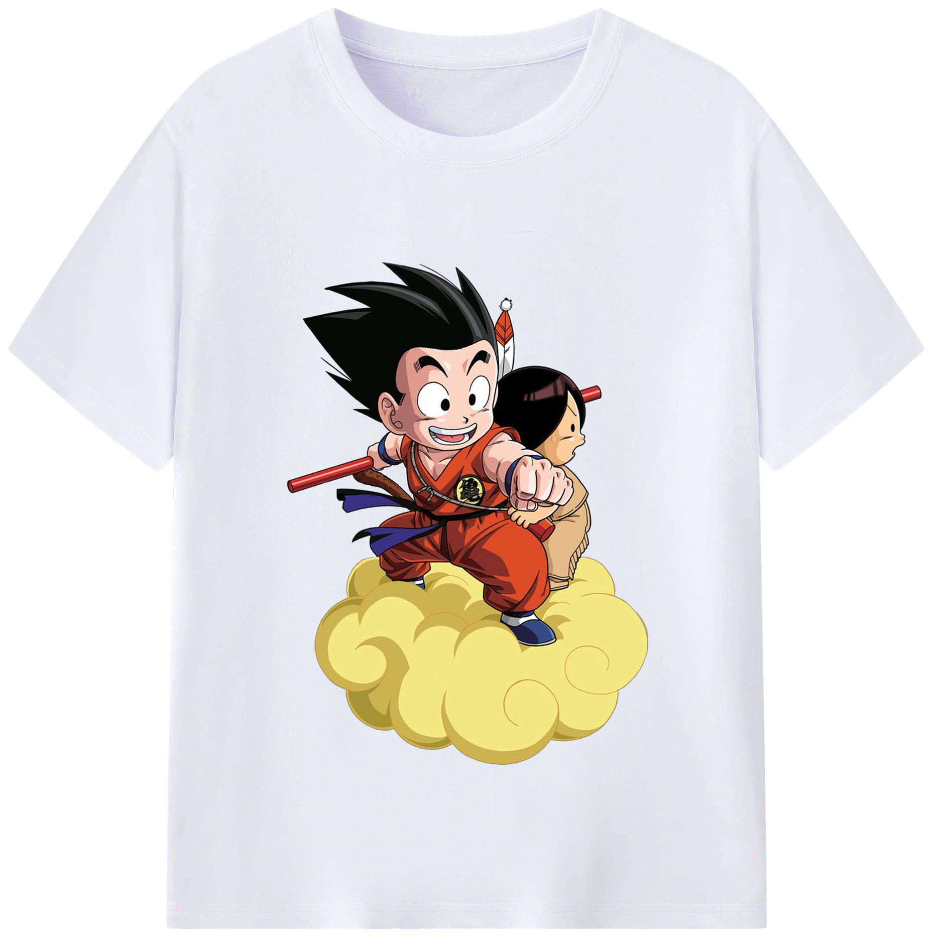 （画像用） ドラゴンボール 孫悟空（そん ごくう）Son Goku カカロット DRAGON BALL Kakarotto レディースカジュアルプリントTシャツ（綿100％）