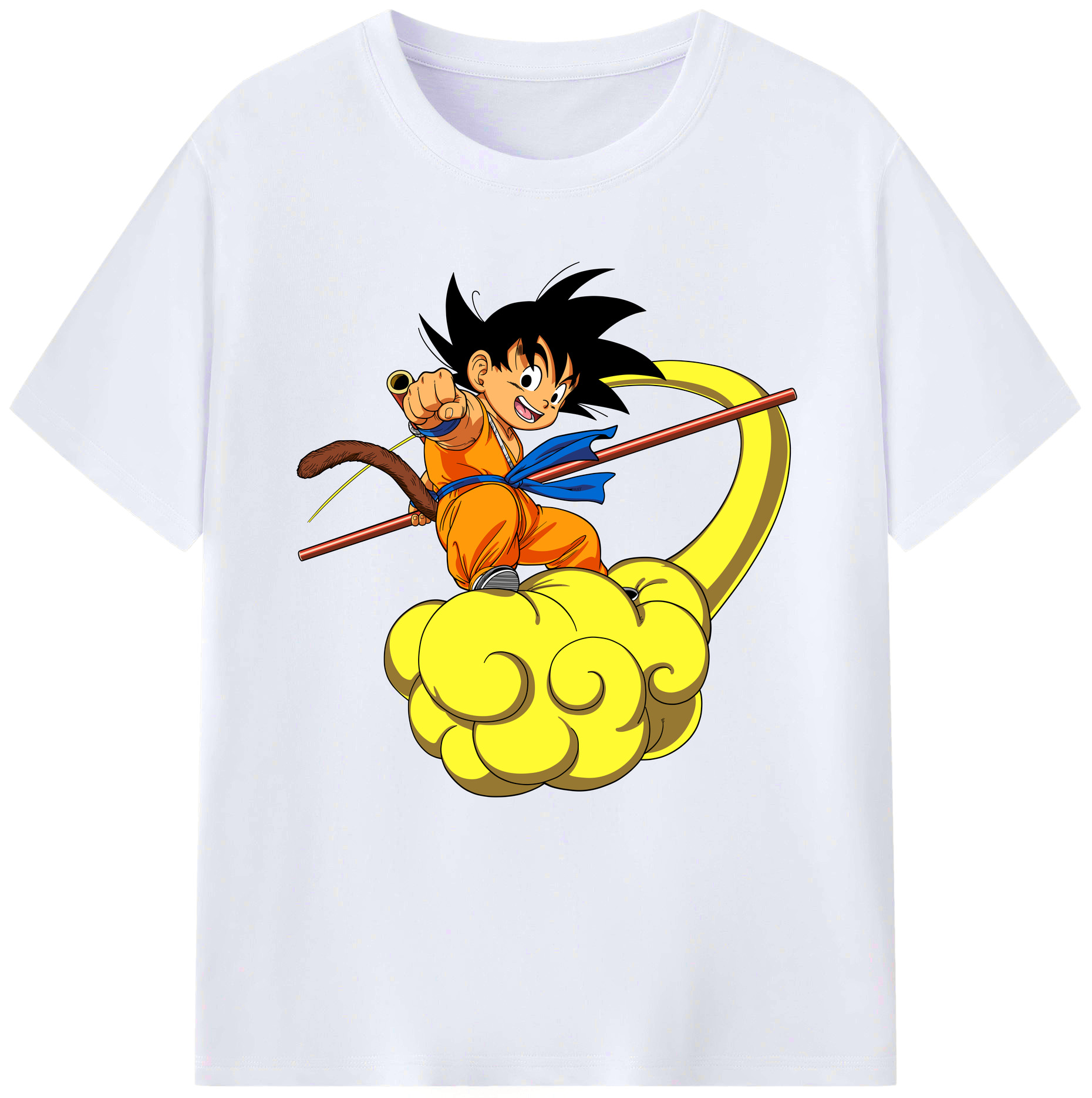 （画像用） ドラゴンボール 孫悟空（そん ごくう）Son Goku カカロット DRAGON BALL Kakarotto レディースカジュアルプリントTシャツ（綿100％）