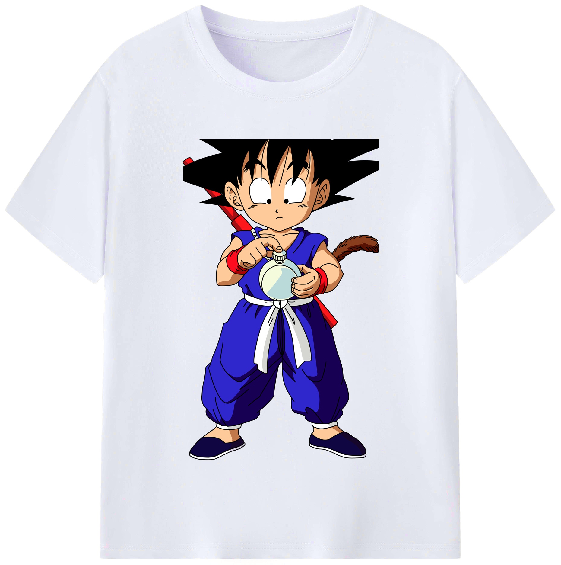 （画像用） ドラゴンボール 孫悟空（そん ごくう）Son Goku カカロット DRAGON BALL Kakarotto レディースカジュアルプリントTシャツ（綿100％）
