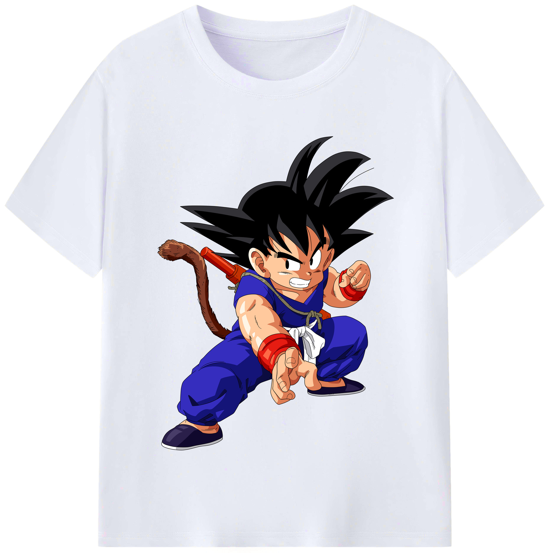 （画像用） ドラゴンボール 孫悟空（そん ごくう）Son Goku カカロット DRAGON BALL Kakarotto レディースカジュアルプリントTシャツ（綿100％）