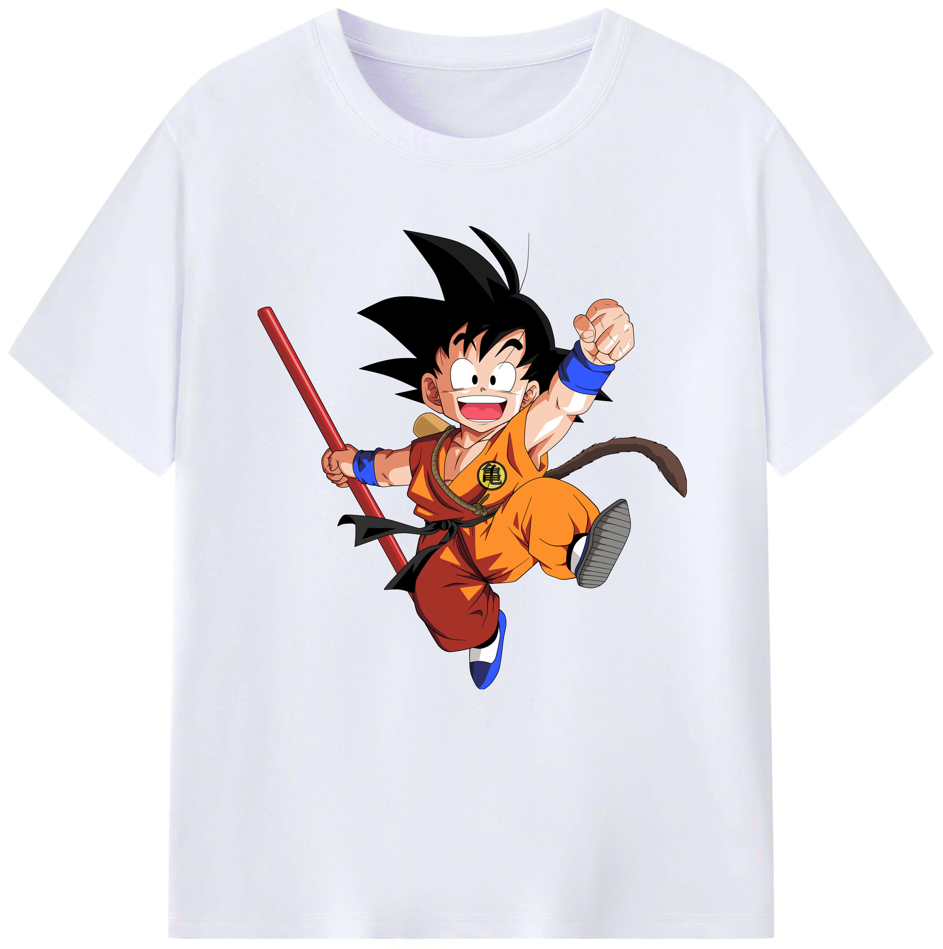 （画像用） ドラゴンボール 孫悟空（そん ごくう）Son Goku カカロット DRAGON BALL Kakarotto レディースカジュアルプリントTシャツ（綿100％）