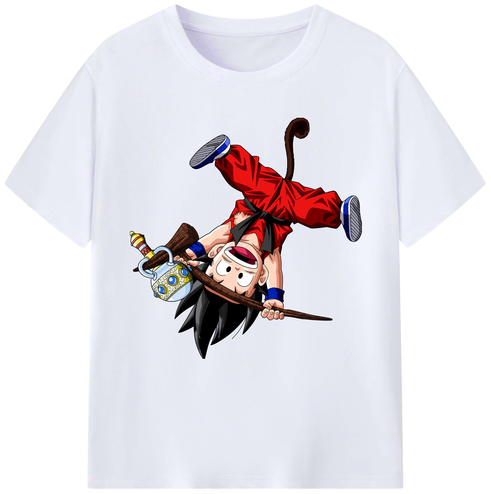 （画像用） ドラゴンボール 孫悟空（そん ごくう）Son Goku カカロット DRAGON BALL Kakarotto レディースカジュアルプリントTシャツ（綿100％）