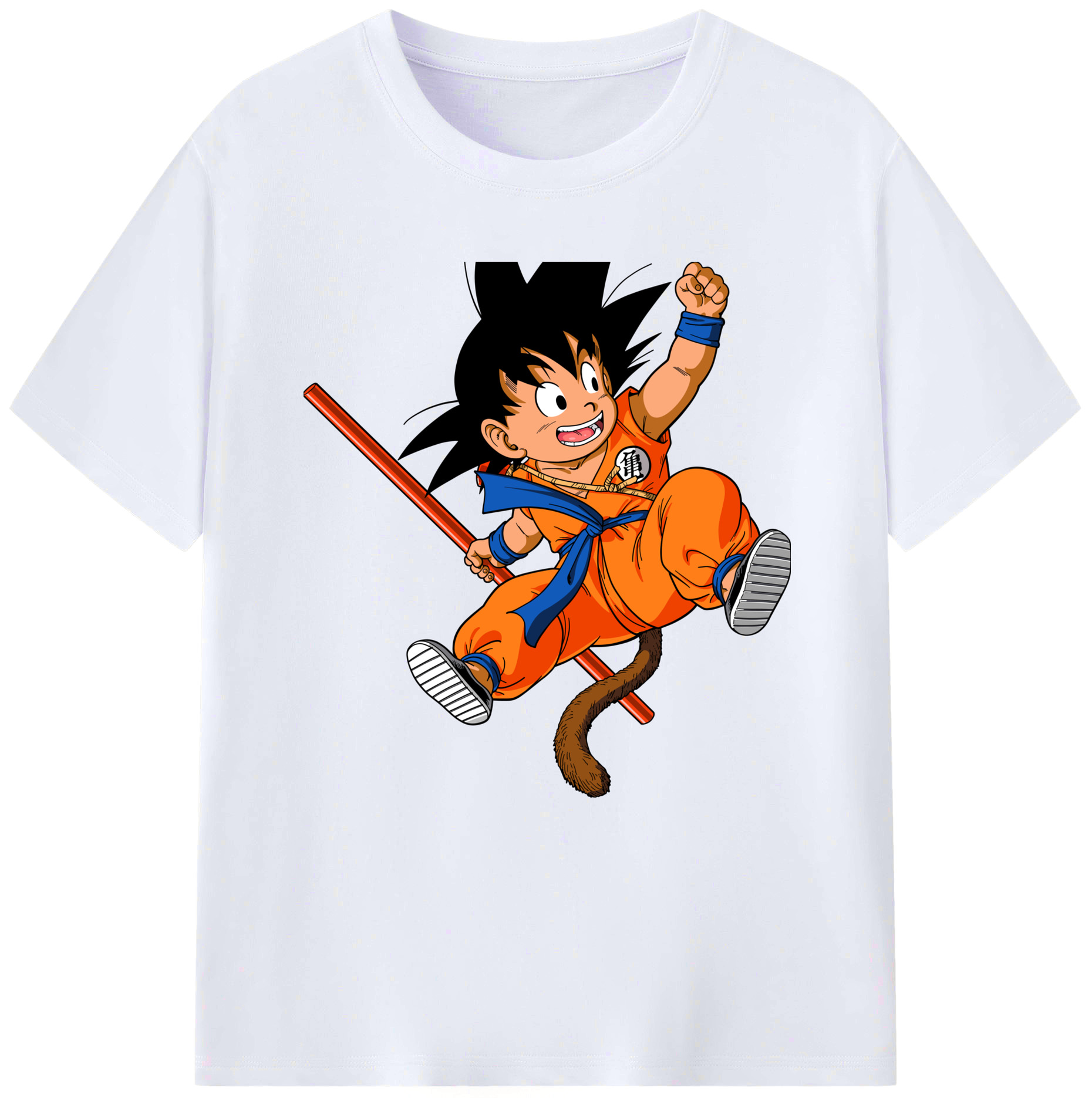 （画像用） ドラゴンボール 孫悟空（そん ごくう）Son Goku カカロット DRAGON BALL Kakarotto レディースカジュアルプリントTシャツ（綿100％）