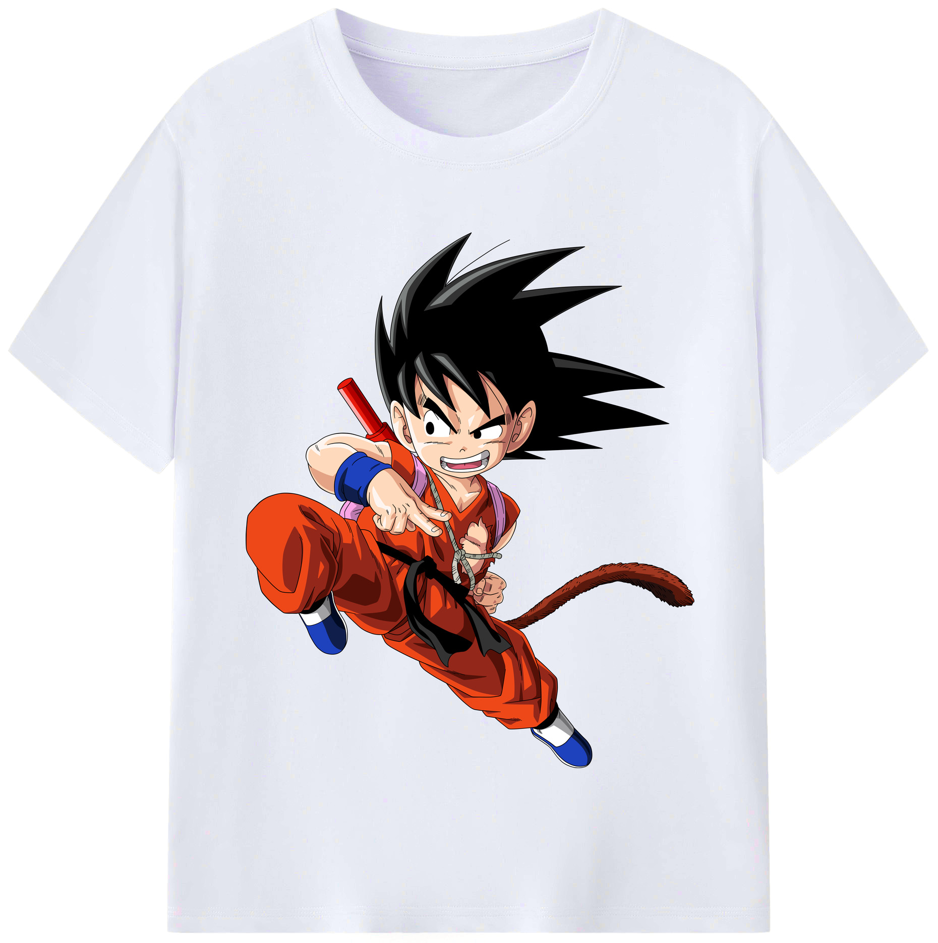 （画像用） ドラゴンボール 孫悟空（そん ごくう）Son Goku カカロット DRAGON BALL Kakarotto レディースカジュアルプリントTシャツ（綿100％）