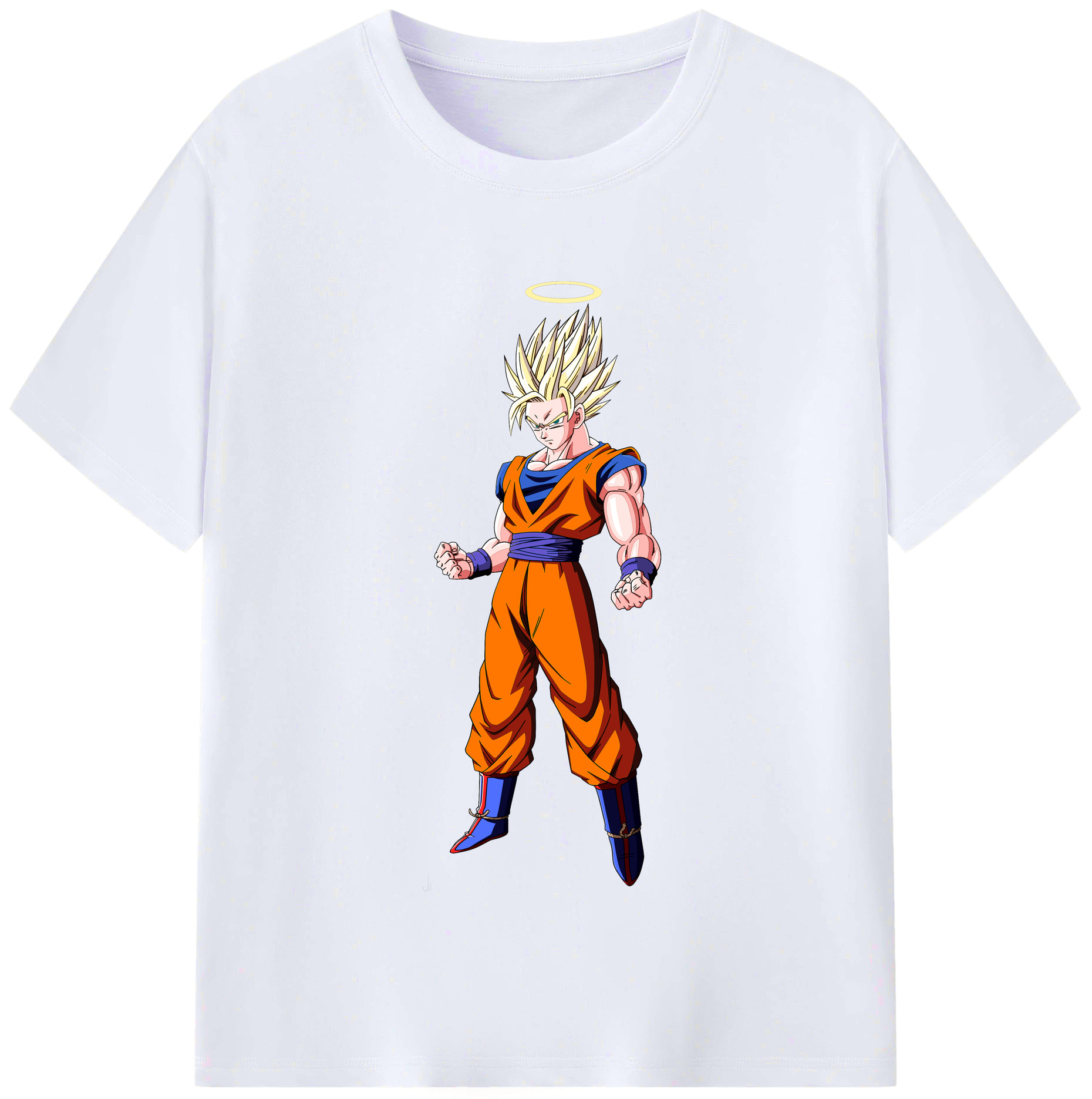 （画像用） ドラゴンボール 孫悟空（そん ごくう）Son Goku カカロット DRAGON BALL Kakarotto レディースカジュアルプリントTシャツ（綿100％）