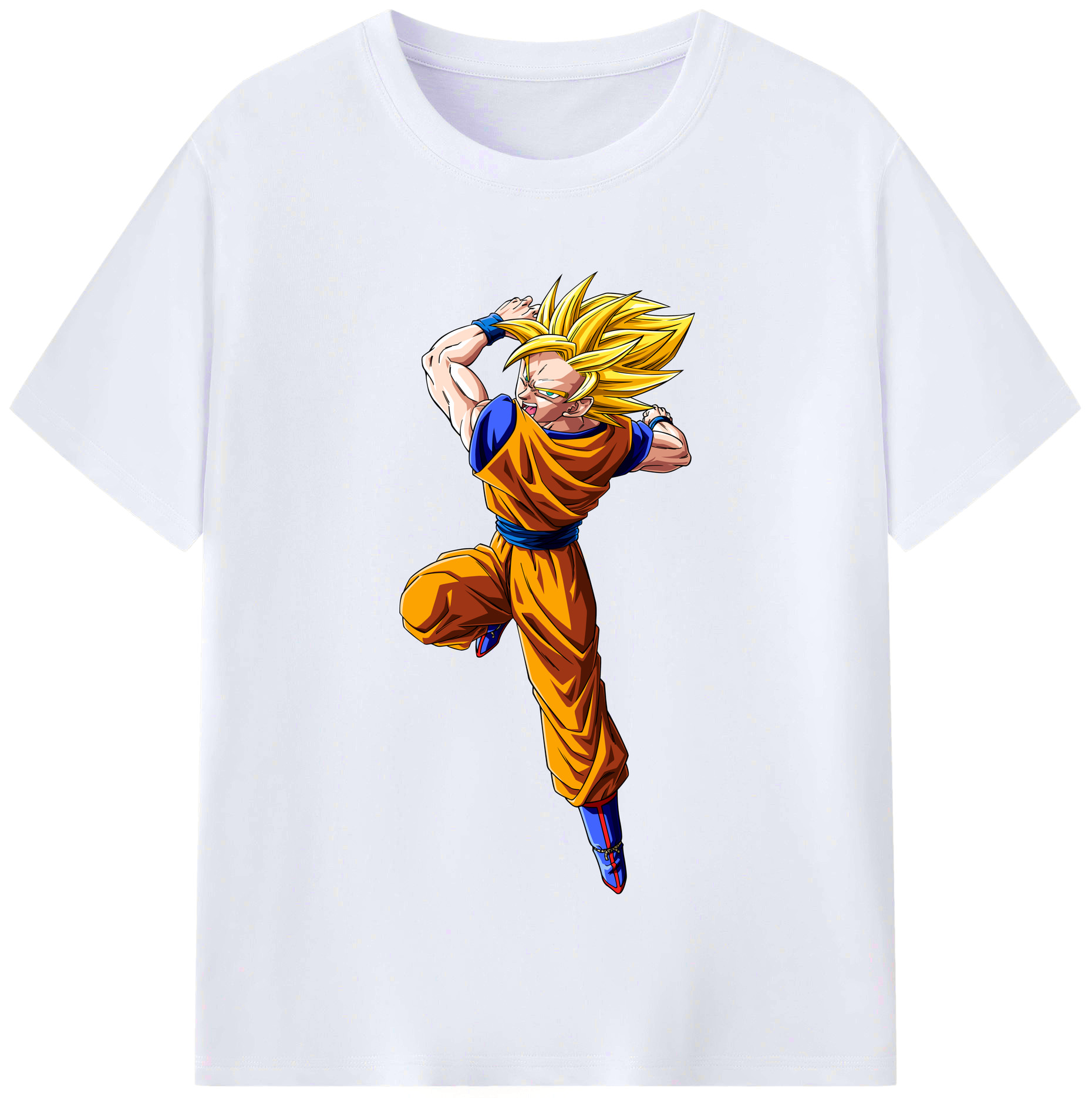 （画像用） ドラゴンボール 孫悟空（そん ごくう）Son Goku カカロット DRAGON BALL Kakarotto レディースカジュアルプリントTシャツ（綿100％）