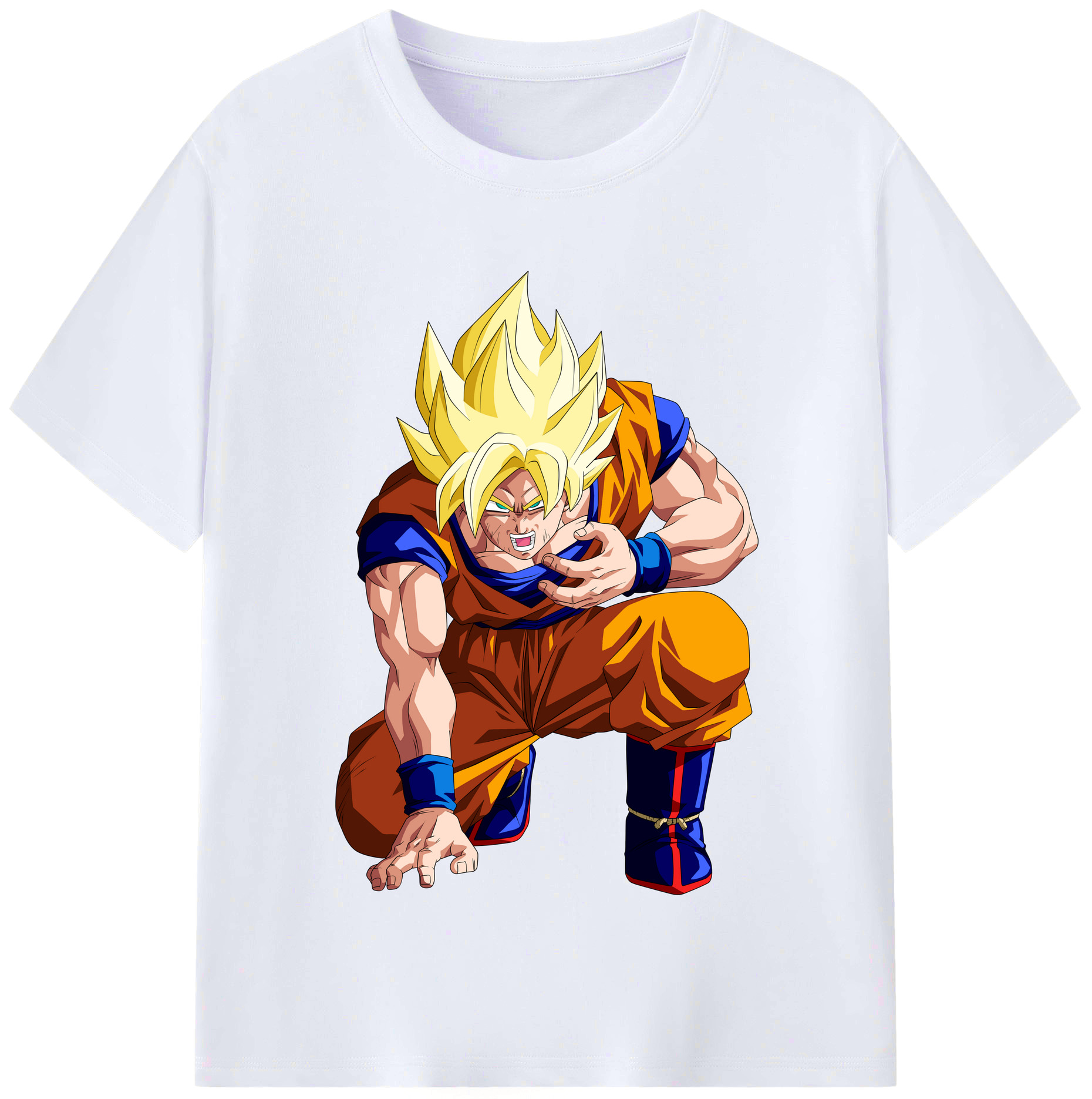 （画像用） ドラゴンボール 孫悟空（そん ごくう）Son Goku カカロット DRAGON BALL Kakarotto レディースカジュアルプリントTシャツ（綿100％）