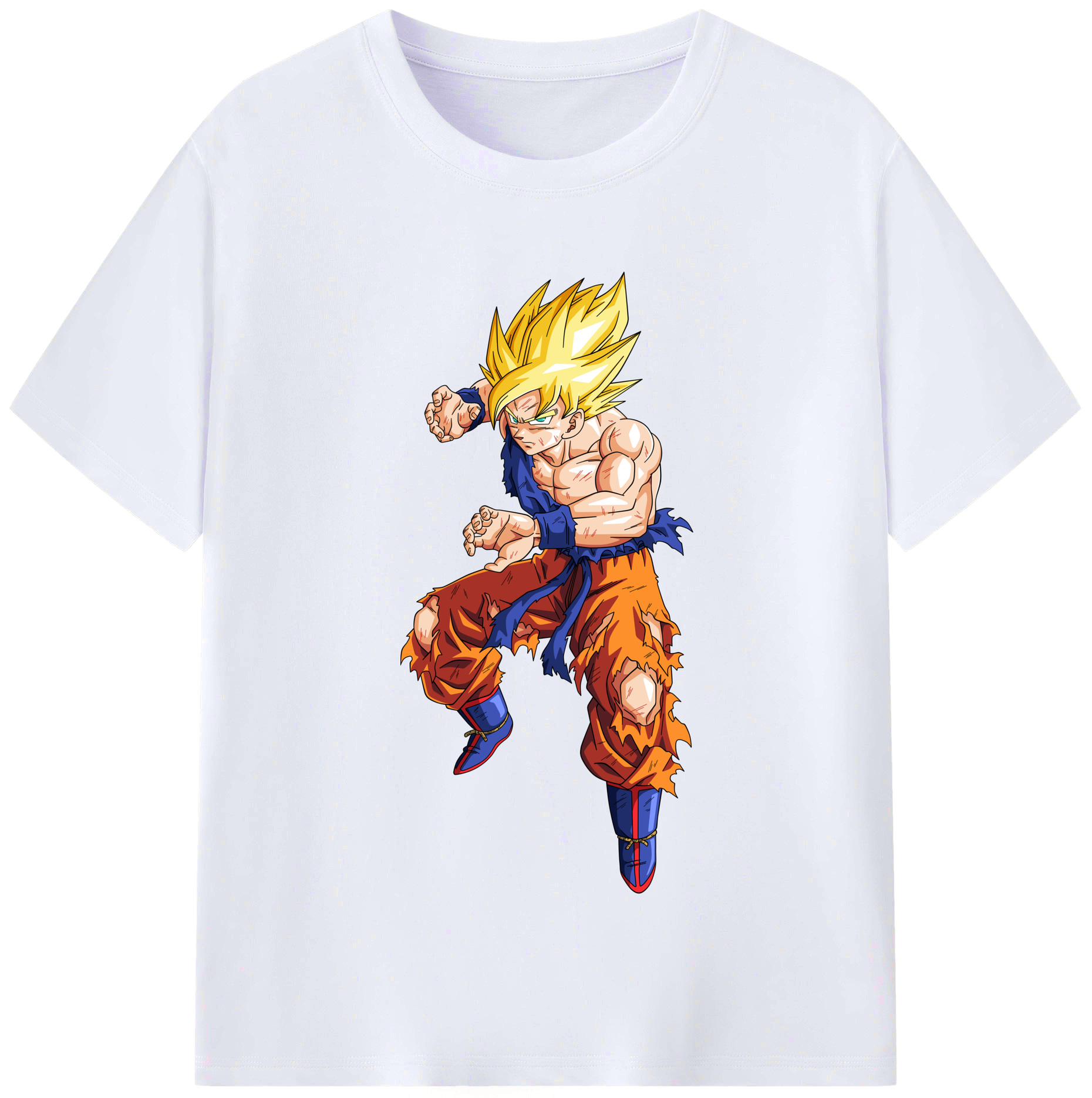 （画像用） ドラゴンボール 孫悟空（そん ごくう）Son Goku カカロット DRAGON BALL Kakarotto レディースカジュアルプリントTシャツ（綿100％）