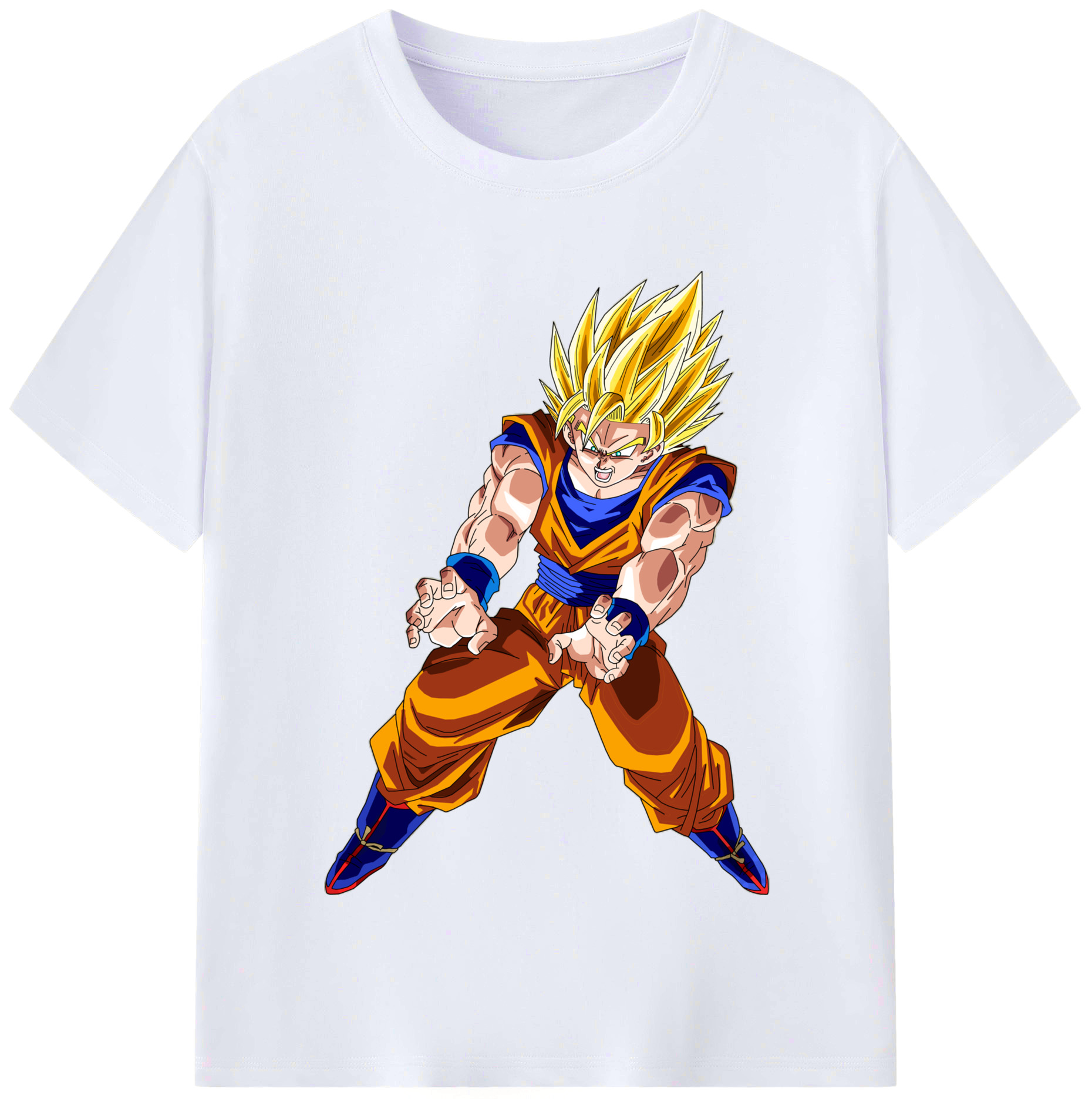 （画像用） ドラゴンボール 孫悟空（そん ごくう）Son Goku カカロット DRAGON BALL Kakarotto レディースカジュアルプリントTシャツ（綿100％）