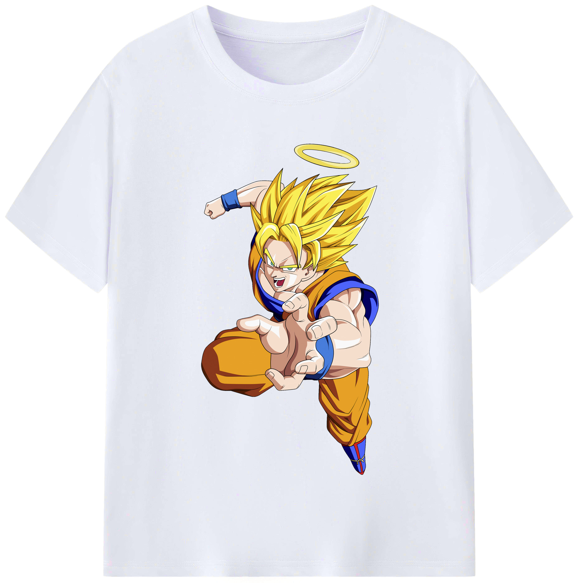 （画像用） ドラゴンボール 孫悟空（そん ごくう）Son Goku カカロット DRAGON BALL Kakarotto レディースカジュアルプリントTシャツ（綿100％）