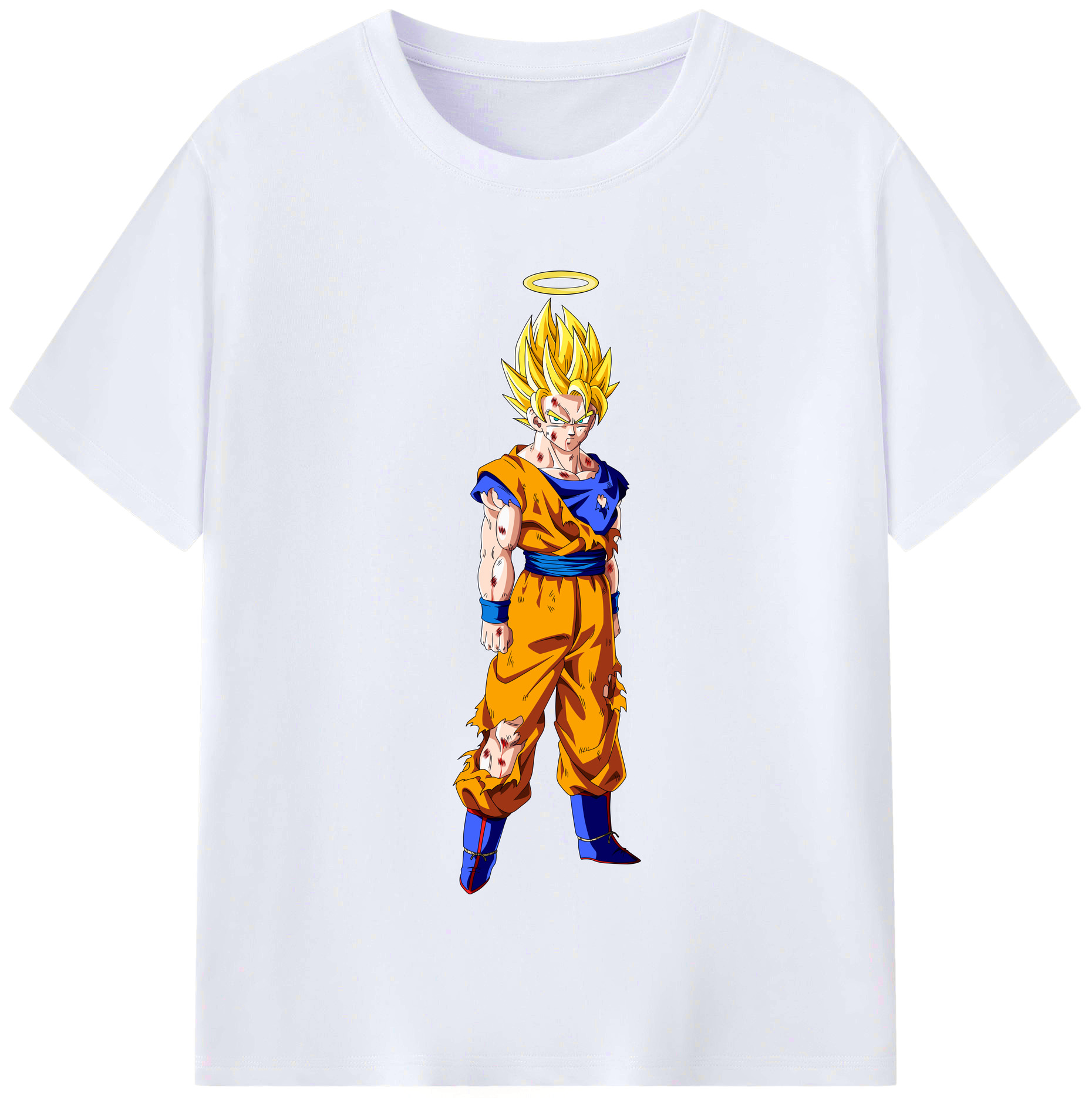 （画像用） ドラゴンボール 孫悟空（そん ごくう）Son Goku カカロット DRAGON BALL Kakarotto レディースカジュアルプリントTシャツ（綿100％）