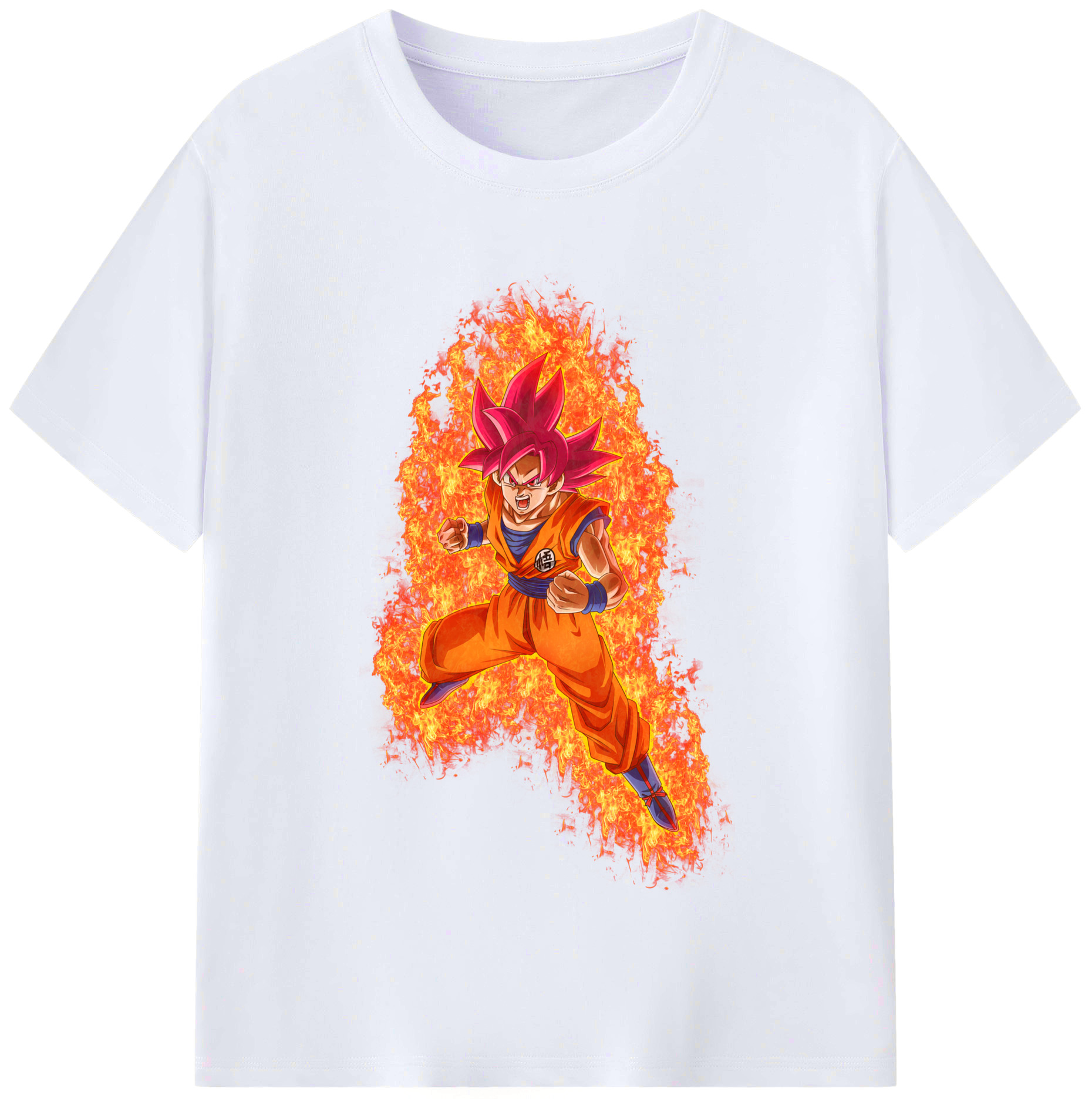 （画像用） ドラゴンボール 孫悟空（そん ごくう）Son Goku カカロット DRAGON BALL Kakarotto レディースカジュアルプリントTシャツ（綿100％）