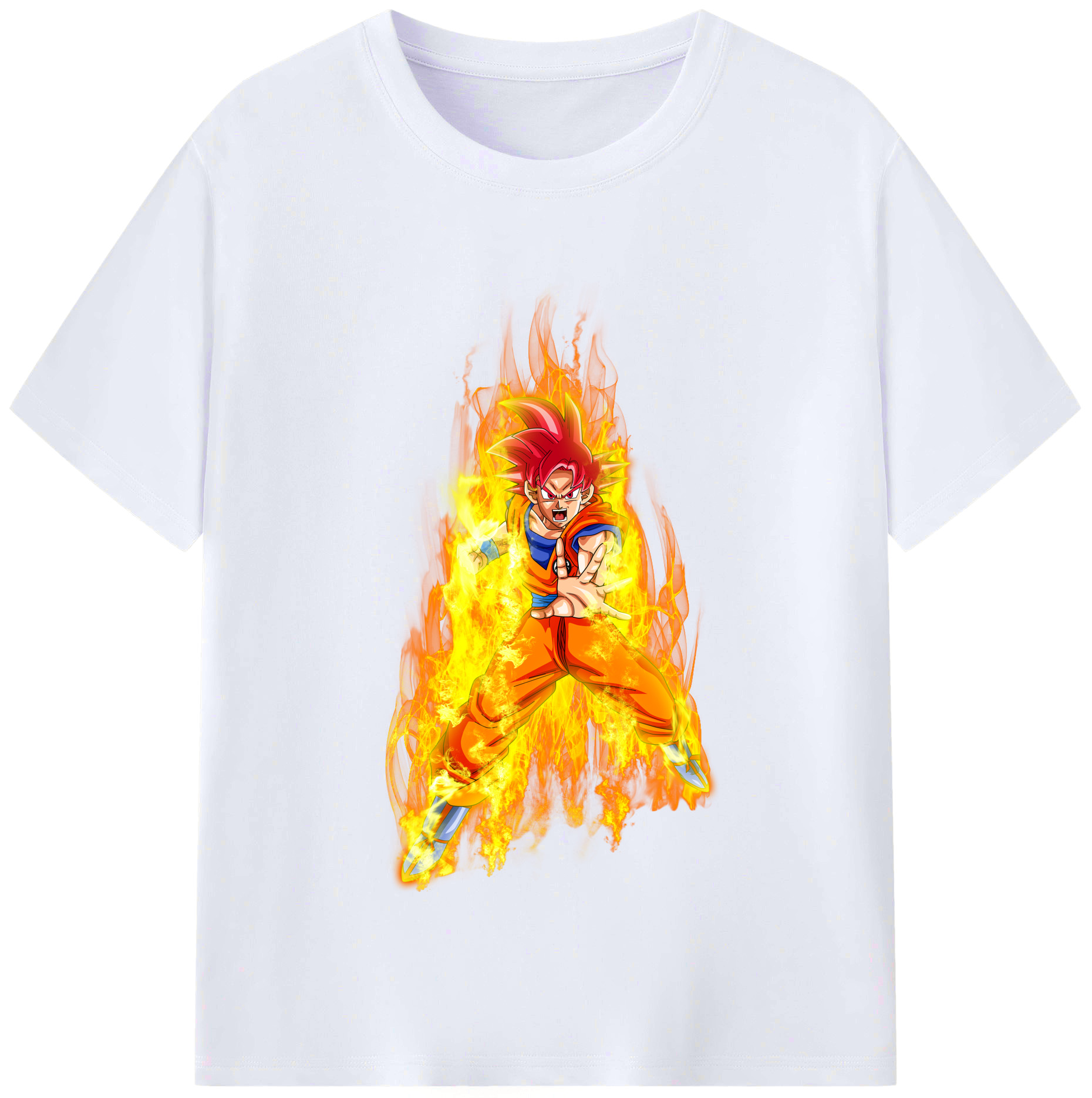 （画像用） ドラゴンボール 孫悟空（そん ごくう）Son Goku カカロット DRAGON BALL Kakarotto レディースカジュアルプリントTシャツ（綿100％）