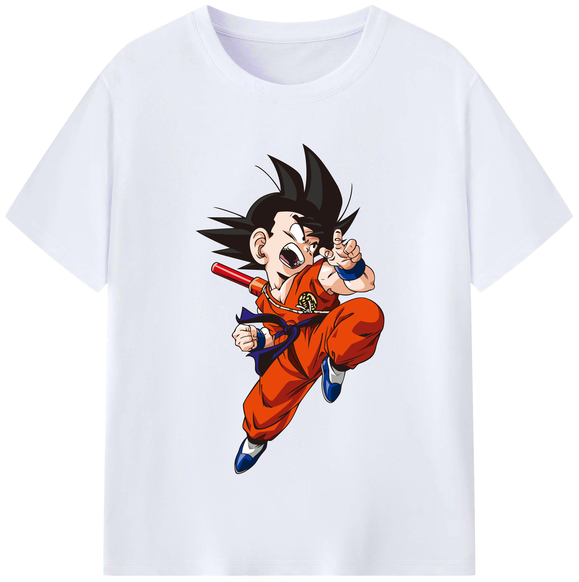 （画像用） ドラゴンボール 孫悟空（そん ごくう）Son Goku カカロット DRAGON BALL Kakarotto レディースカジュアルプリントTシャツ（綿100％）