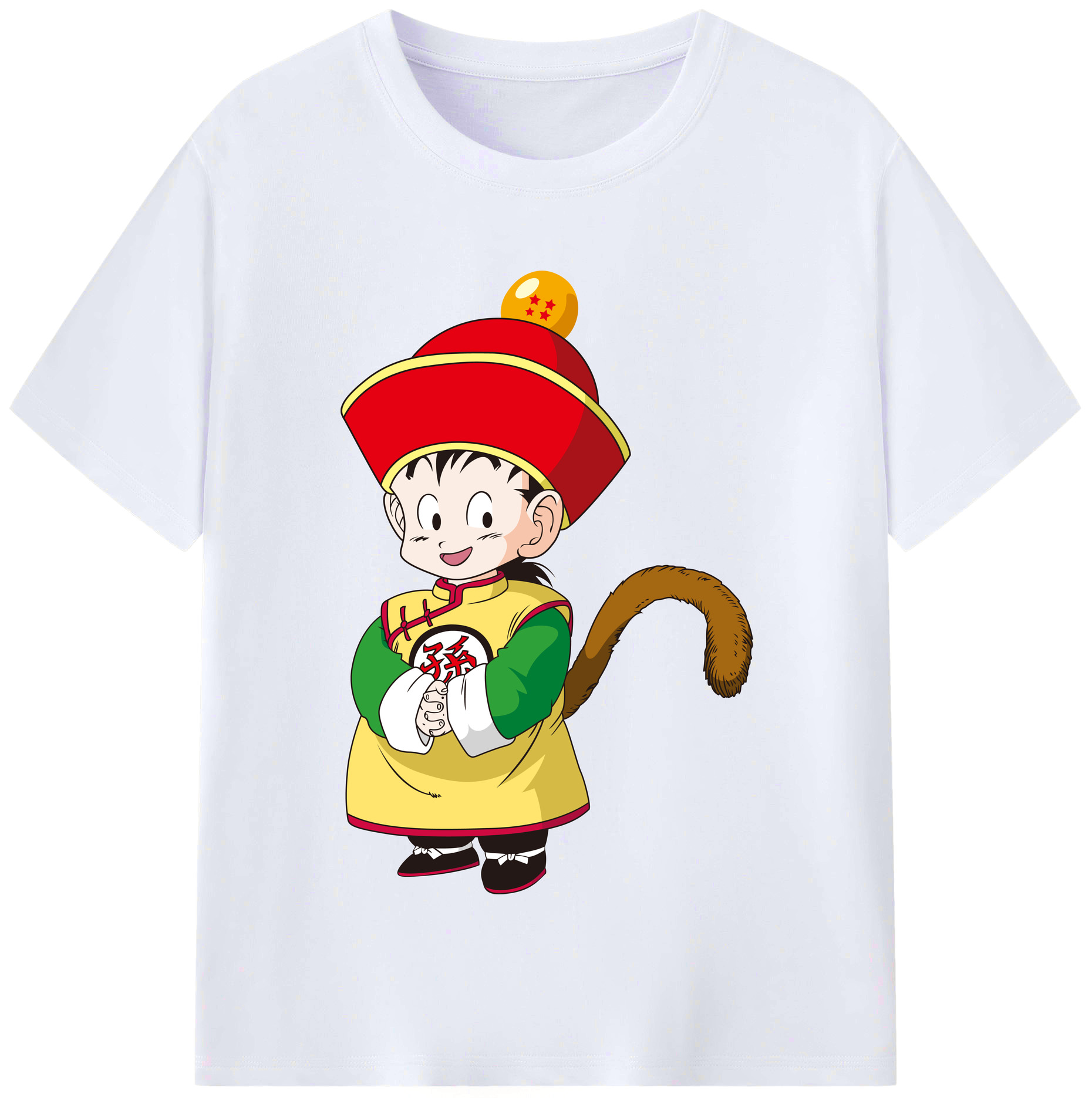 （画像用） ドラゴンボール 孫悟空（そん ごくう）Son Goku カカロット DRAGON BALL Kakarotto レディースカジュアルプリントTシャツ（綿100％）