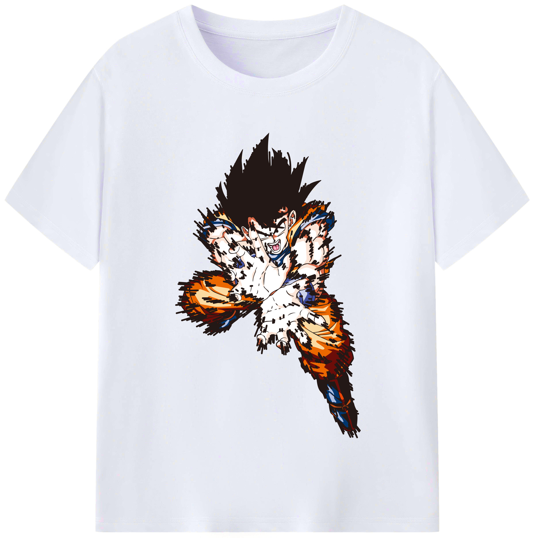 （画像用） ドラゴンボール 孫悟空（そん ごくう）Son Goku カカロット DRAGON BALL Kakarotto レディースカジュアルプリントTシャツ（綿100％）