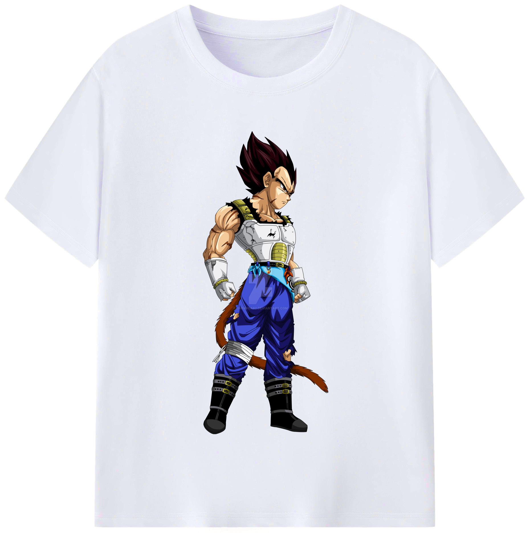 （画像用） ドラゴンボール ベジータ四世（Bejīta Yonsei）DRAGON BALL Vegeta IV レディースカジュアルプリントTシャツ（綿100％）