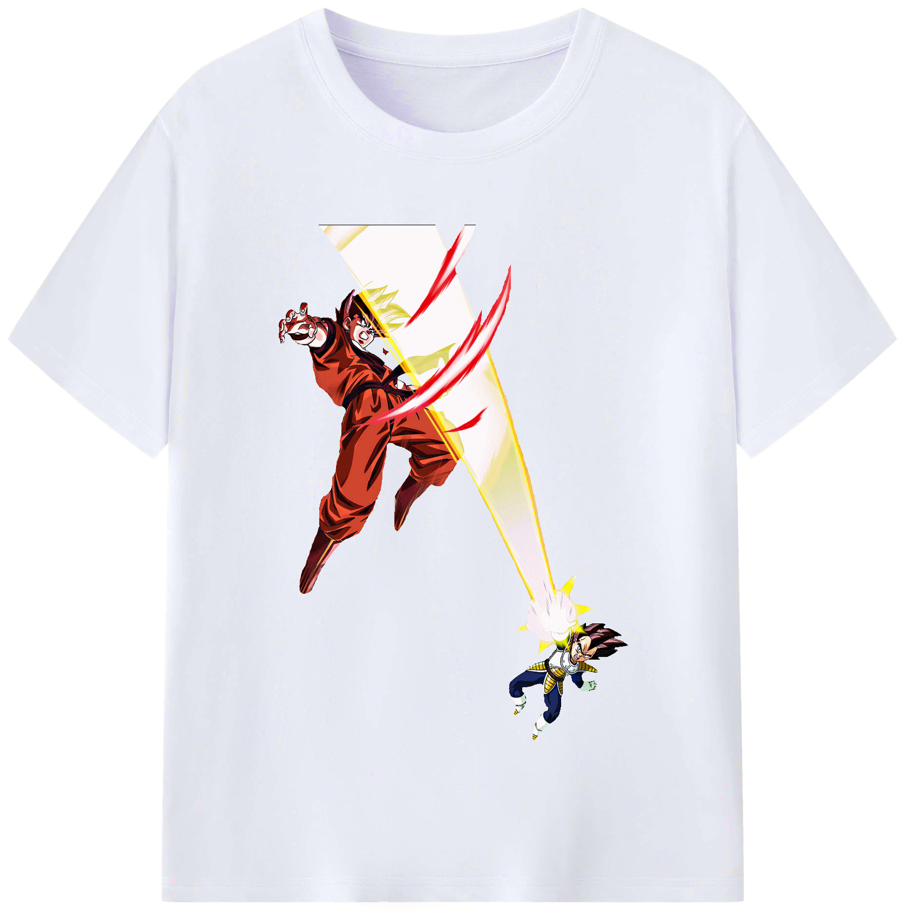 （画像用） ドラゴンボール ベジータ四世（Bejīta Yonsei）DRAGON BALL Vegeta IV レディースカジュアルプリントTシャツ（綿100％）