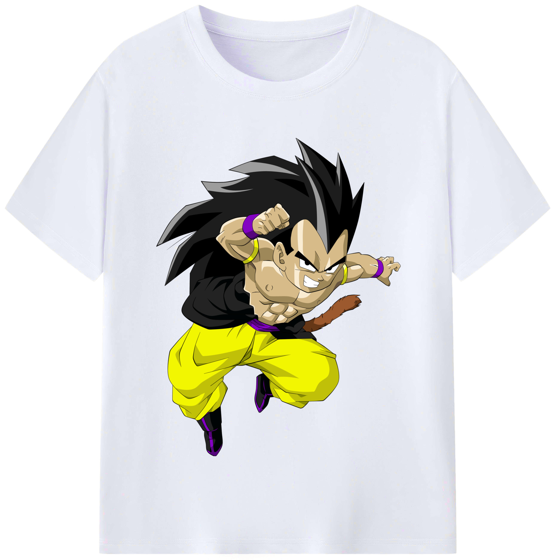 （画像用） ドラゴンボール ベジータ四世（Bejīta Yonsei）DRAGON BALL Vegeta IV レディースカジュアルプリントTシャツ（綿100％）
