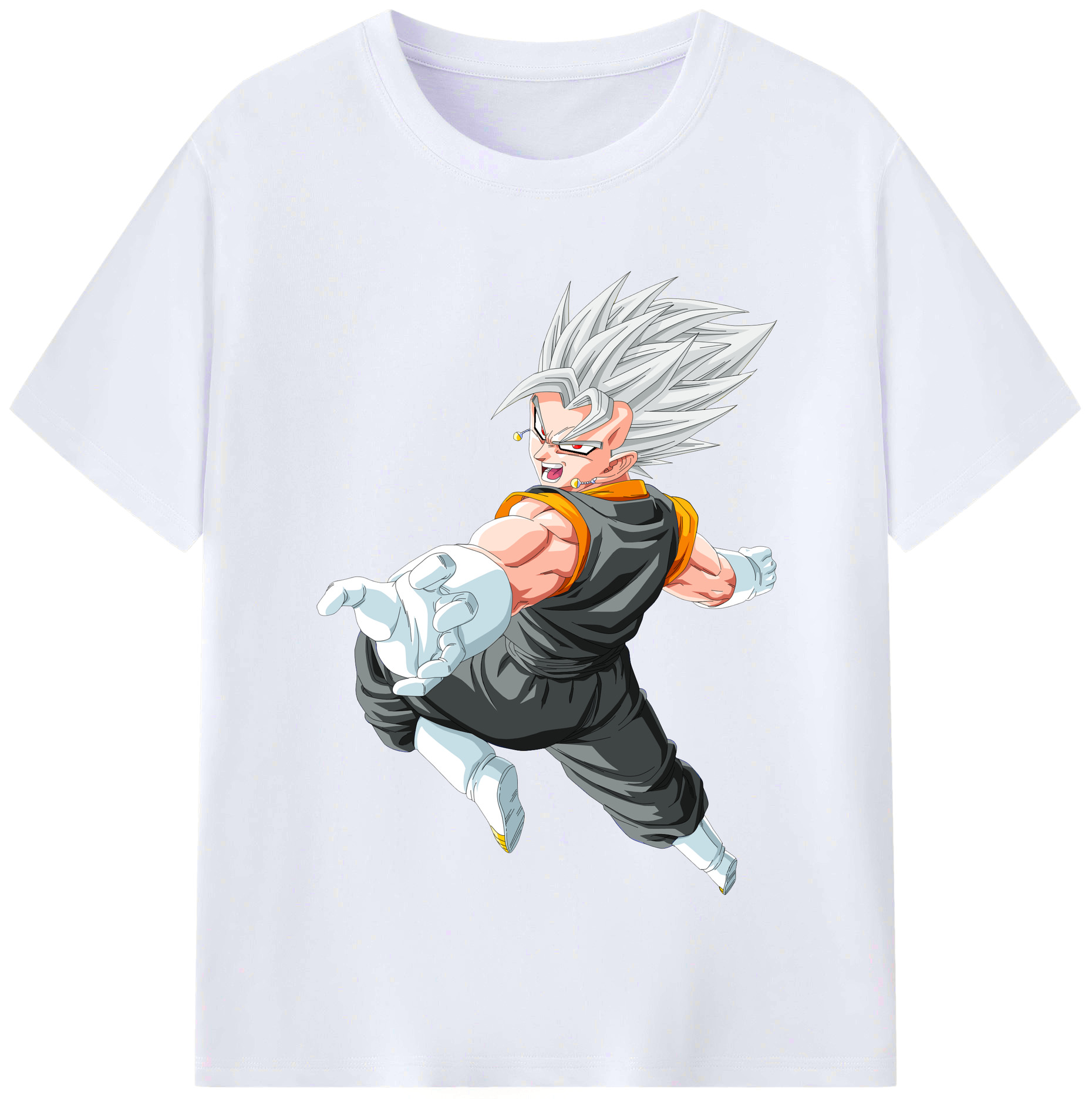 （画像用） ドラゴンボール ベジータ四世（Bejīta Yonsei）DRAGON BALL Vegeta IV レディースカジュアルプリントTシャツ（綿100％）
