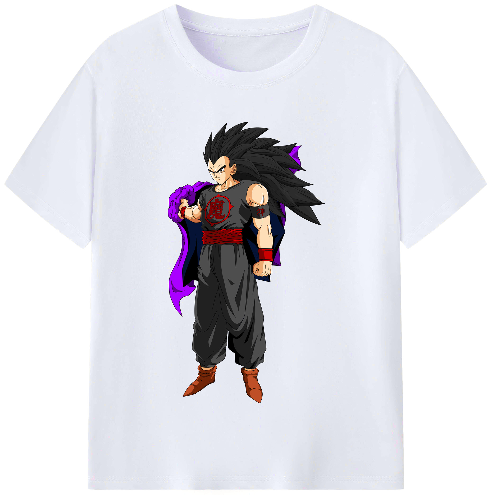 （画像用） ドラゴンボール ベジータ四世（Bejīta Yonsei）DRAGON BALL Vegeta IV レディースカジュアルプリントTシャツ（綿100％）