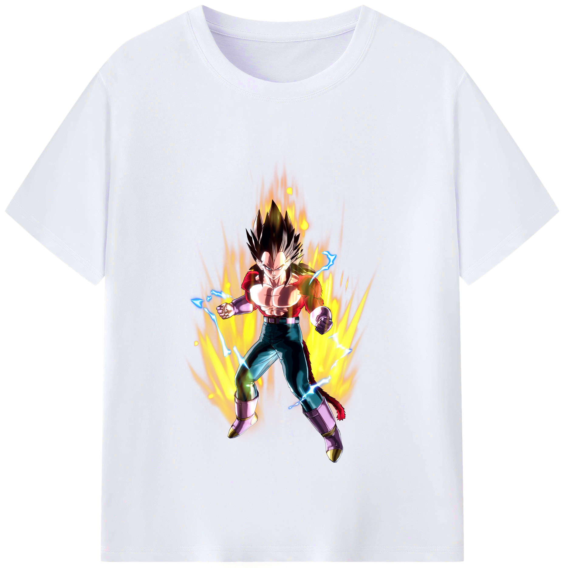 （画像用） ドラゴンボール ベジータ四世（Bejīta Yonsei）DRAGON BALL Vegeta IV レディースカジュアルプリントTシャツ（綿100％）