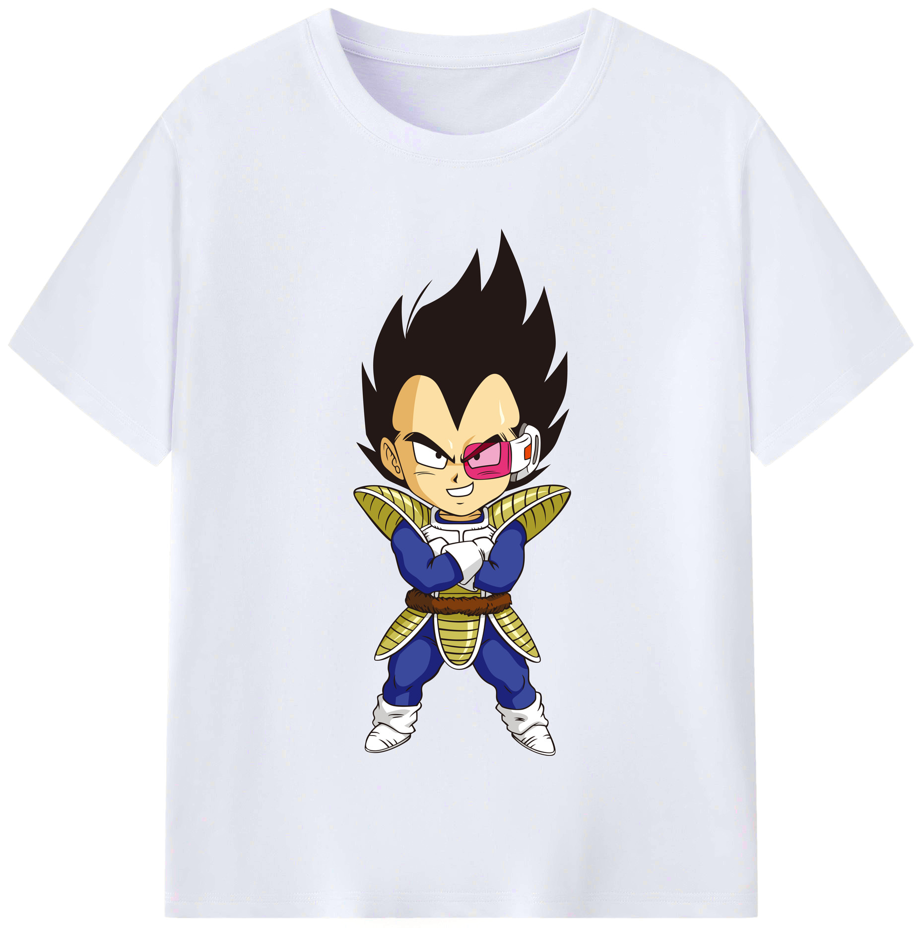 （画像用） ドラゴンボール ベジータ四世（Bejīta Yonsei）DRAGON BALL Vegeta IV レディースカジュアルプリントTシャツ（綿100％）