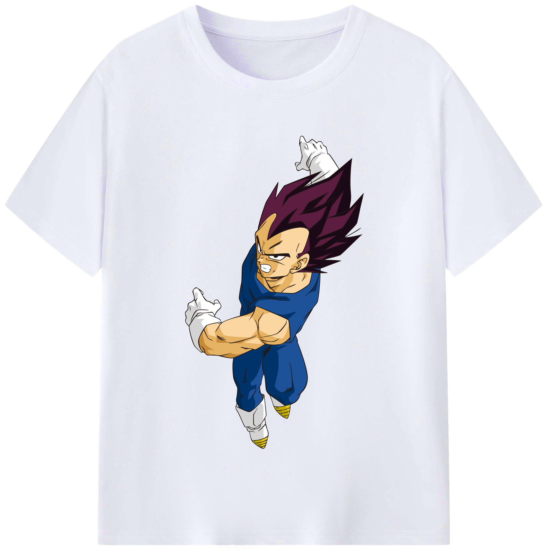 （画像用） ドラゴンボール ベジータ四世（Bejīta Yonsei）DRAGON BALL Vegeta IV レディースカジュアルプリントTシャツ（綿100％）