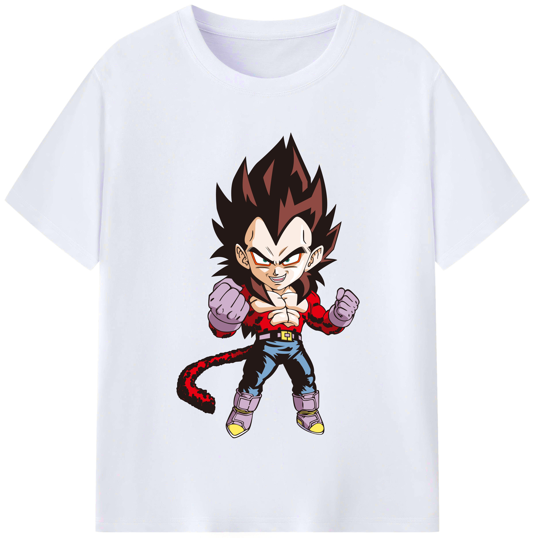 （画像用） ドラゴンボール ベジータ四世（Bejīta Yonsei）DRAGON BALL Vegeta IV レディースカジュアルプリントTシャツ（綿100％）