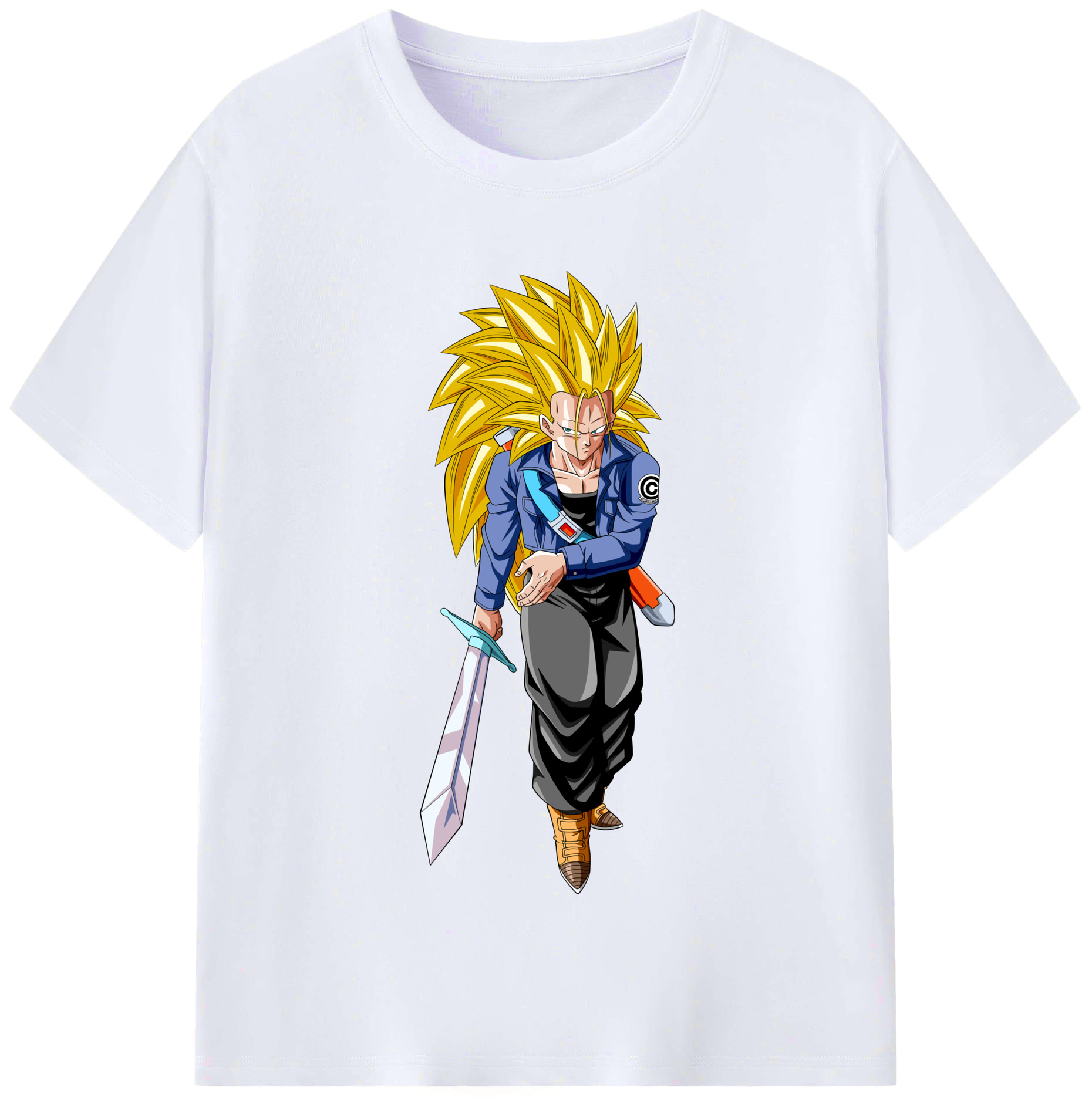 （画像用） ドラゴンボール トランクス（Torankusu）DRAGON BALL Trunks レディースカジュアルプリントTシャツ（綿100％）