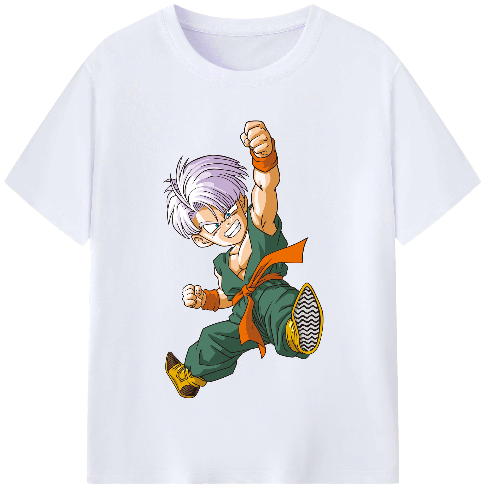 （画像用） ドラゴンボール トランクス（Torankusu）DRAGON BALL Trunks レディースカジュアルプリントTシャツ（綿100％）