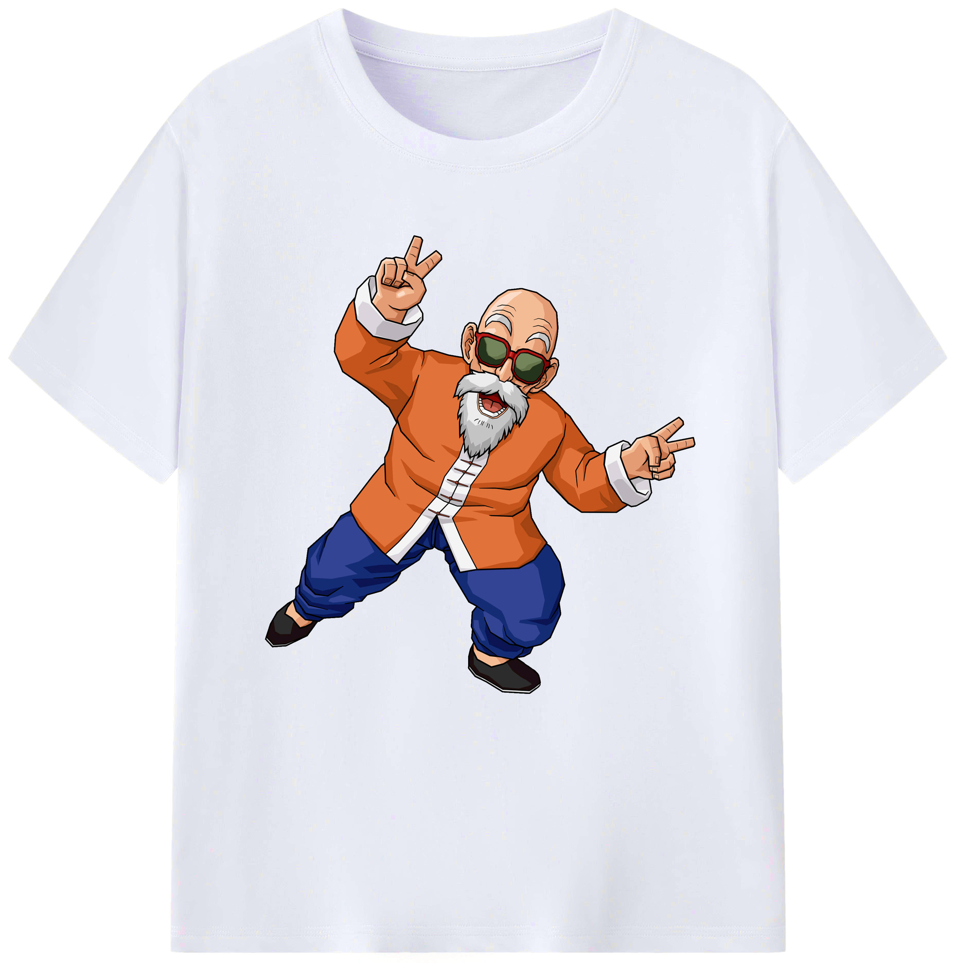 （画像用） ドラゴンボール 亀仙人（かめせんにん） DRAGON BALL Master Roshi Kame Sennin レディースカジュアルプリントTシャツ（綿100％）