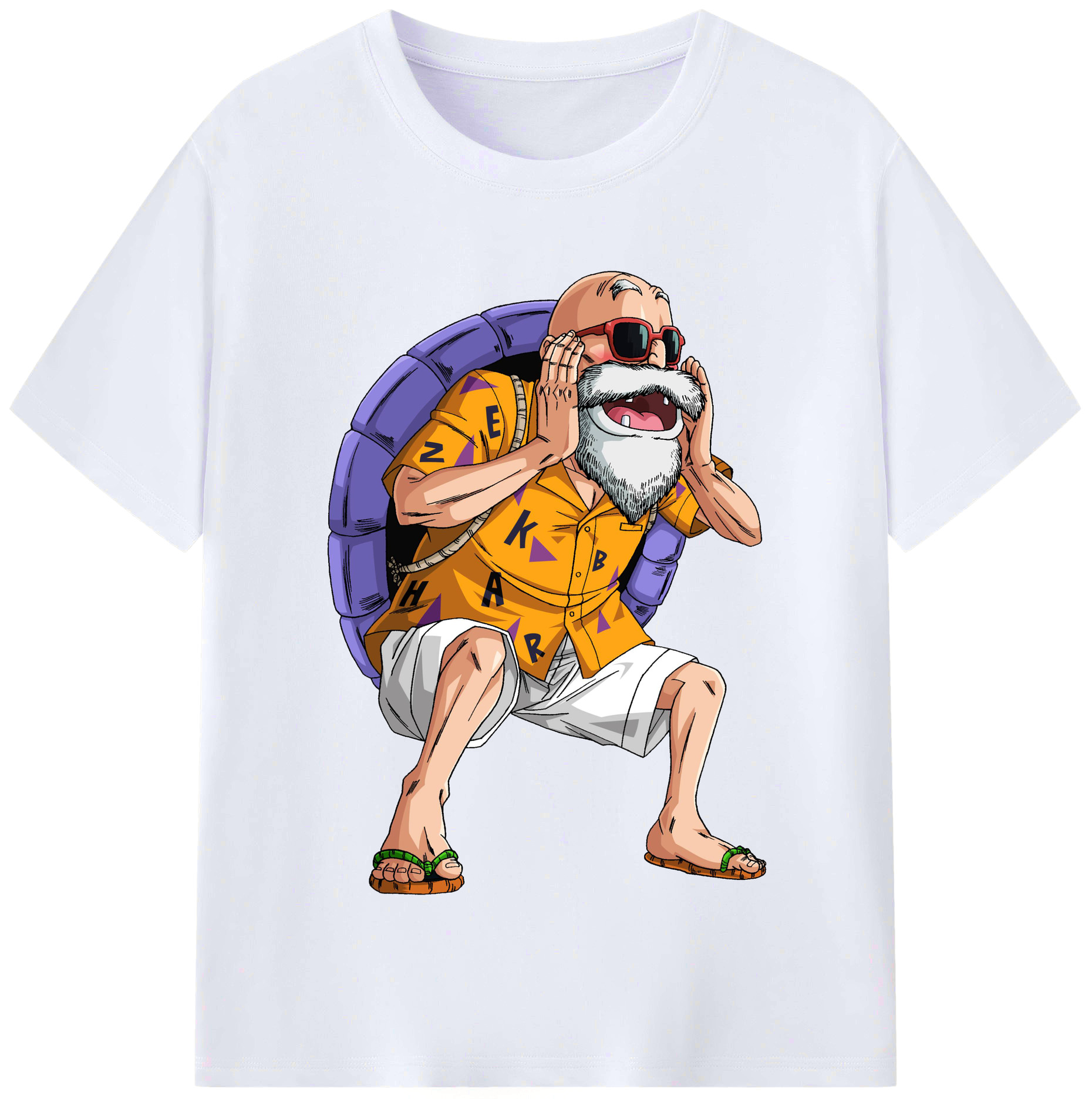 （画像用） ドラゴンボール 亀仙人（かめせんにん） DRAGON BALL Master Roshi Kame Sennin レディースカジュアルプリントTシャツ（綿100％）