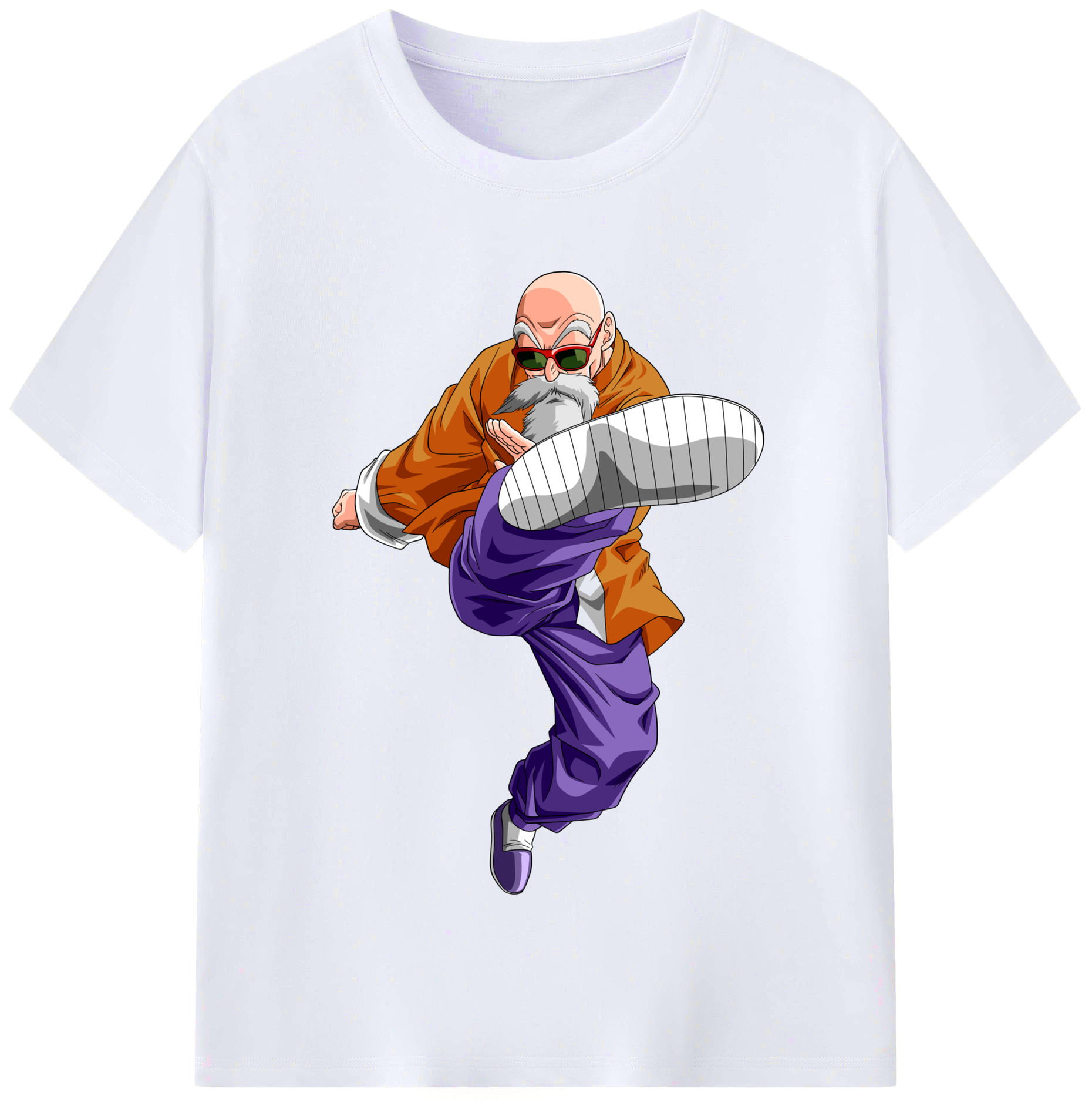 （画像用） ドラゴンボール 亀仙人（かめせんにん） DRAGON BALL Master Roshi Kame Sennin レディースカジュアルプリントTシャツ（綿100％）
