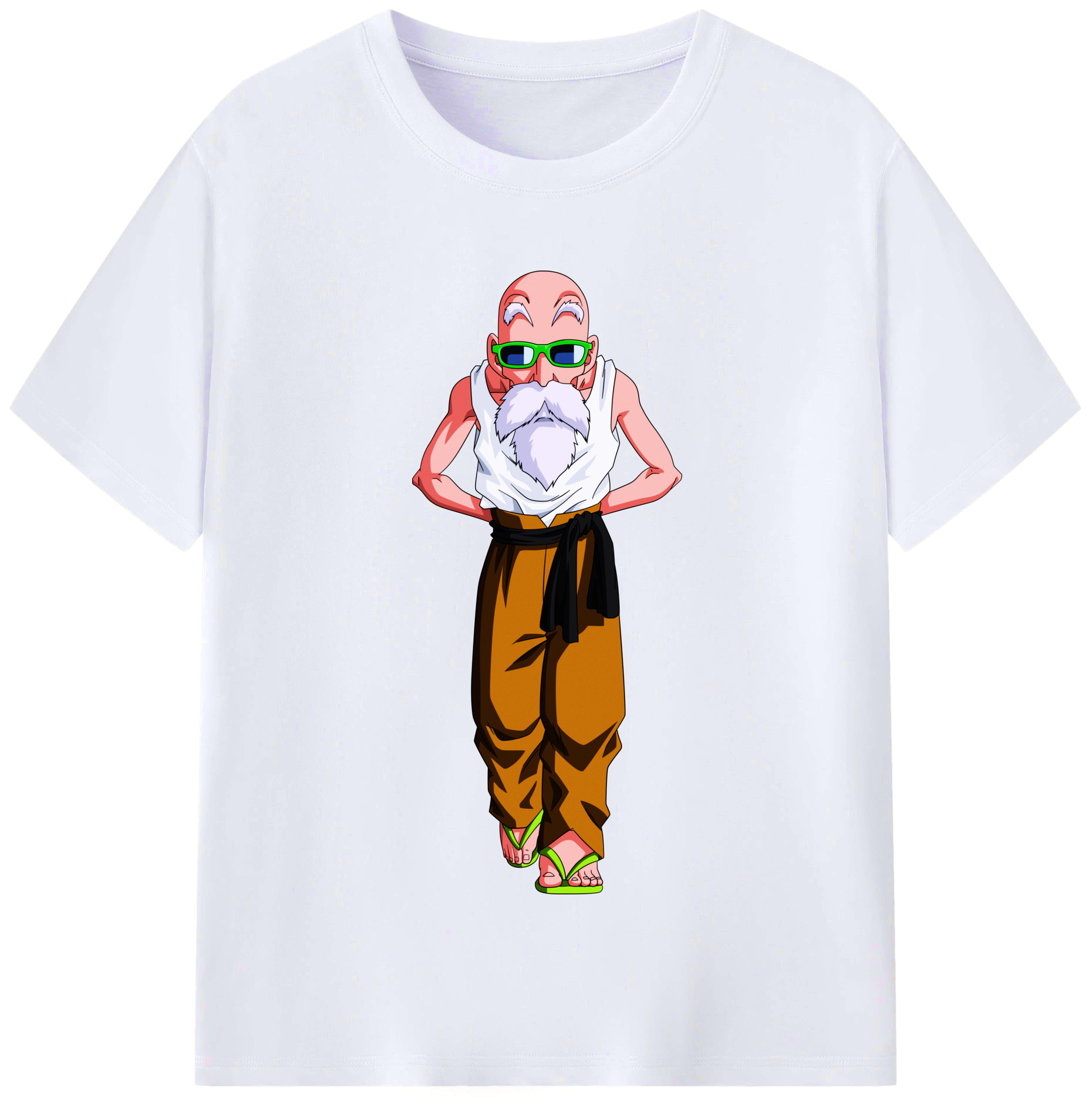 （画像用） ドラゴンボール 亀仙人（かめせんにん） DRAGON BALL Master Roshi Kame Sennin レディースカジュアルプリントTシャツ（綿100％）