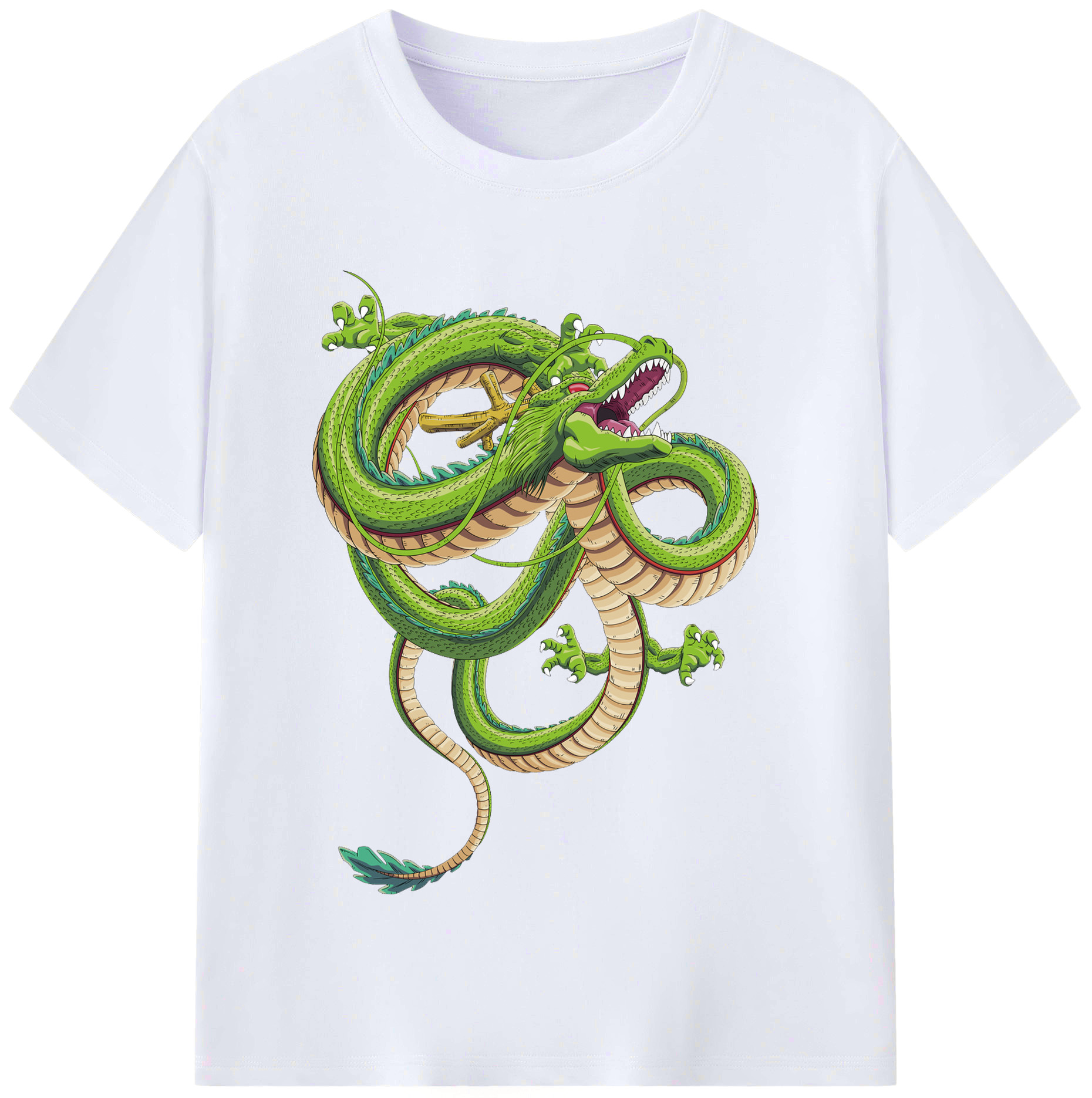 （画像用） ドラゴンボール 神龍 シェンロン DRAGON BALL Shenron レディースカジュアルプリントTシャツ（綿100％）